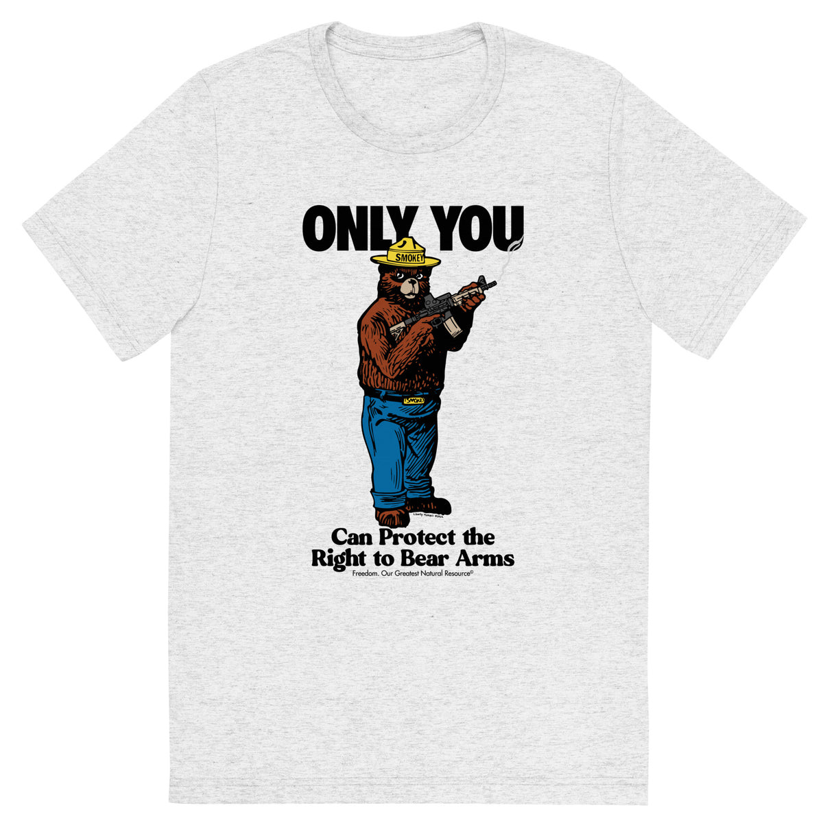 Only You Can Protect the Right to Bear Arms Retro Tri-Blend T-Shirt
