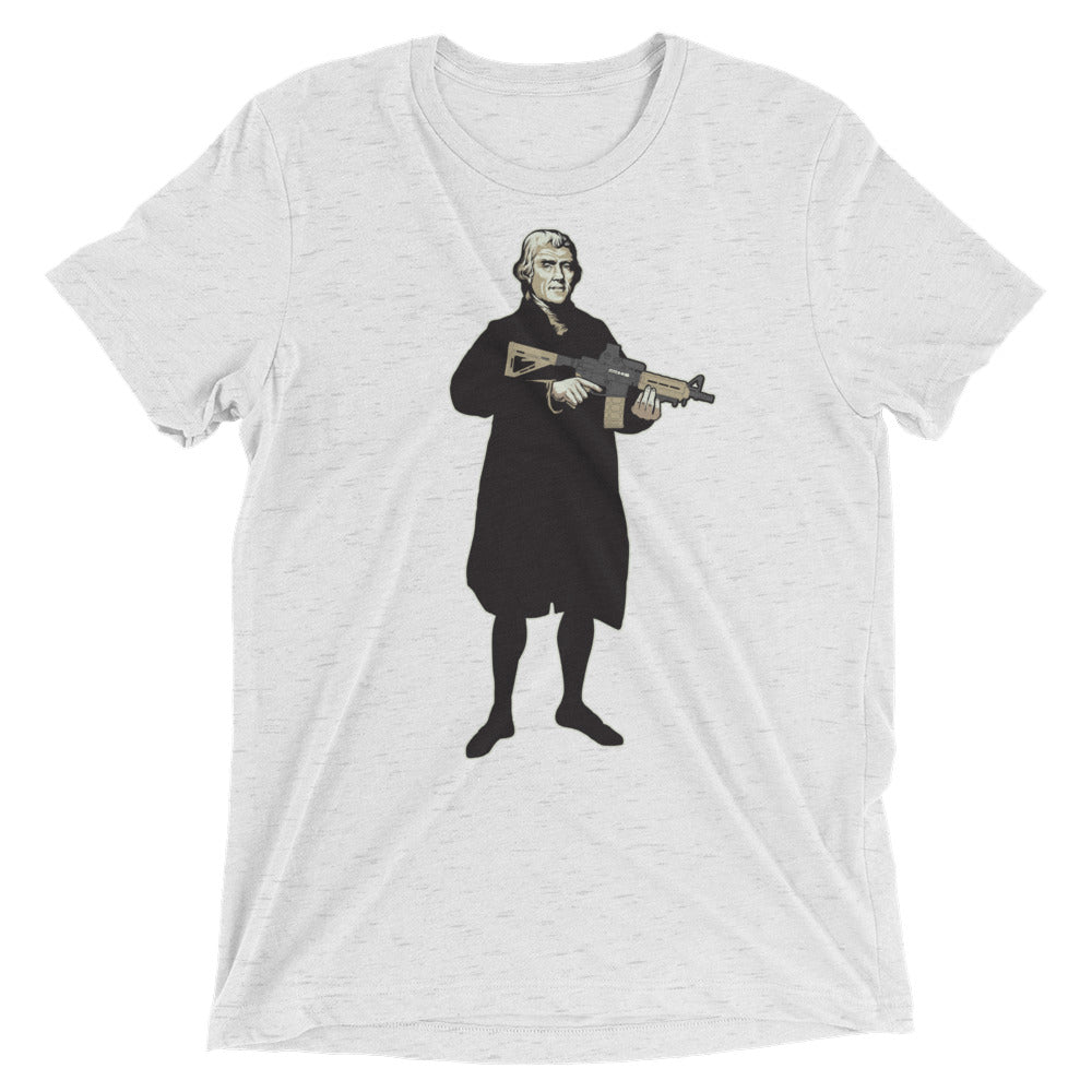 Thomas Jefferson With a Carbine Tri-Blend T-Shirt