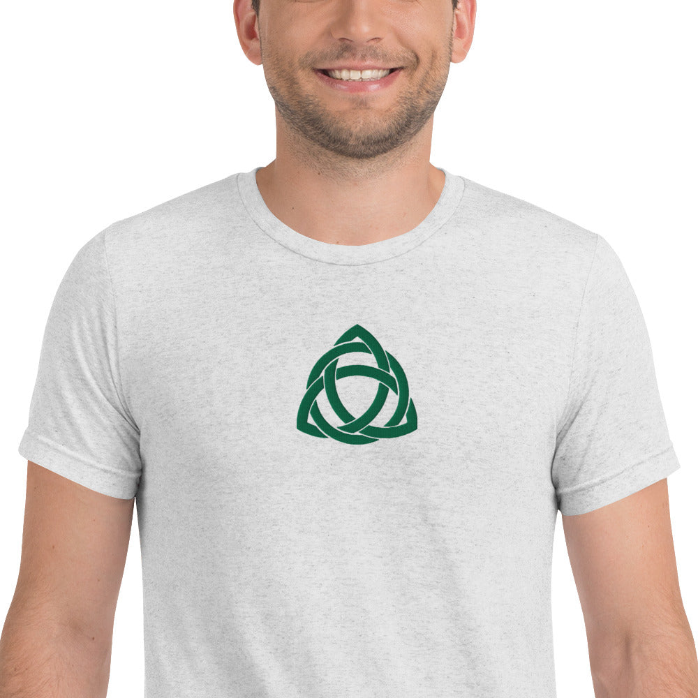 Trinity Knot Embroidered Tri-Blend T-Shirt