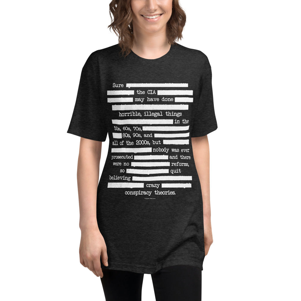 CIA Redaction Unisex Tri-Blend Track Shirt