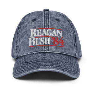 Reagan Bush 1984 Campaign Vintage Reproduction Cotton Twill Cap