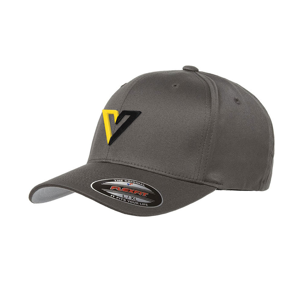 Voluntaryist V 3D Embroidered Flexfit Fitted Cap