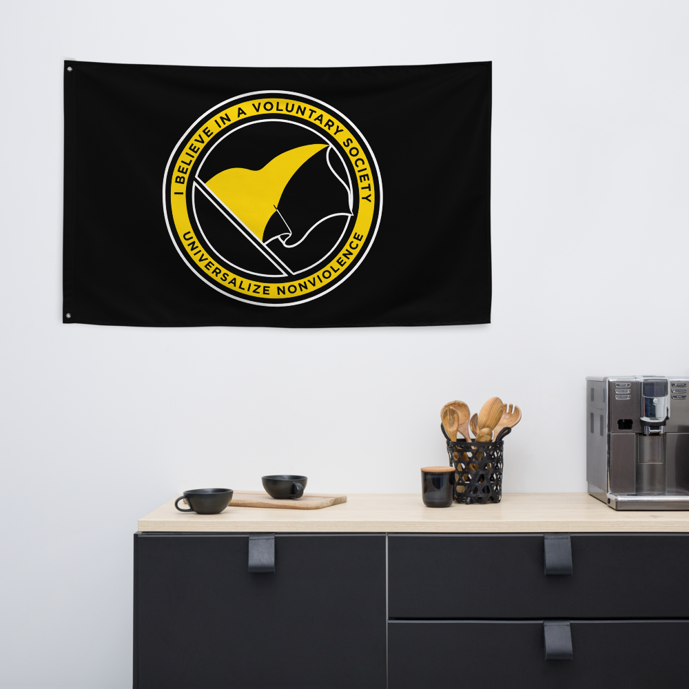 Voluntaryist Wall Flag - Liberty Maniacs