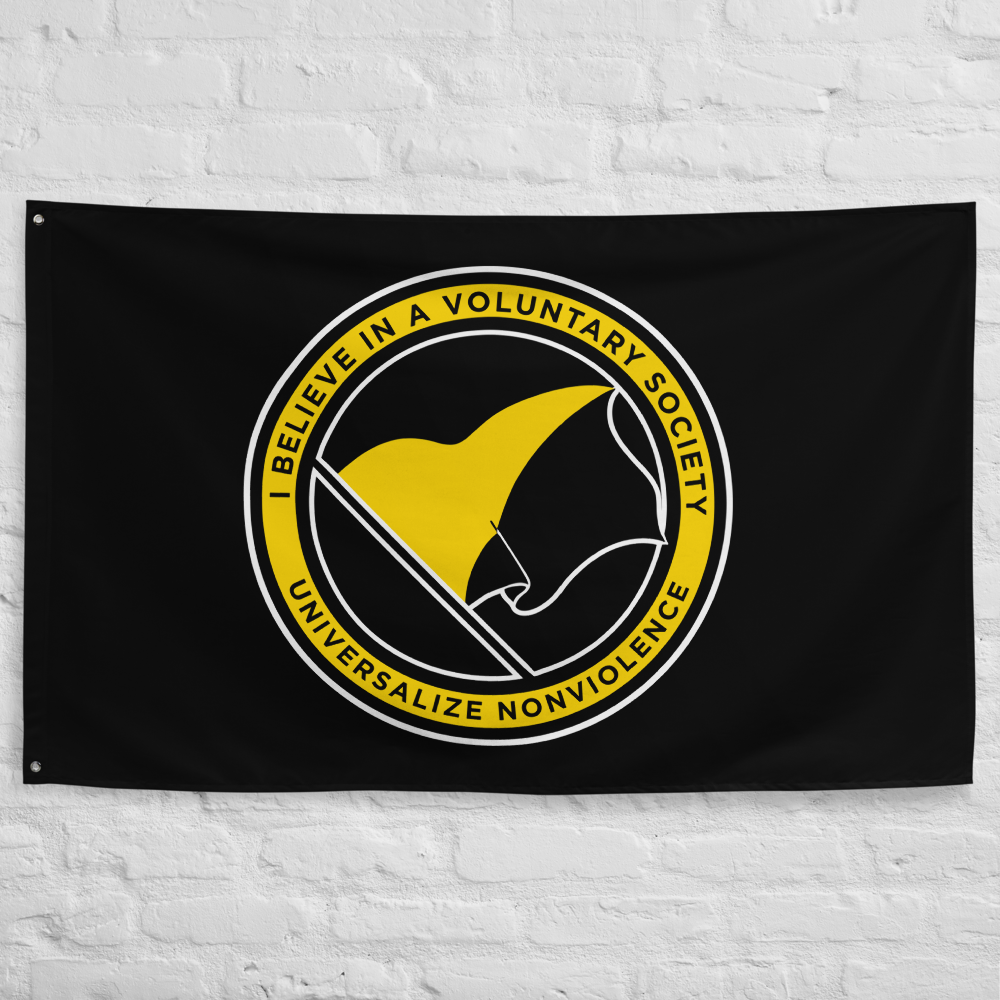 Voluntaryist Wall Flag - Liberty Maniacs