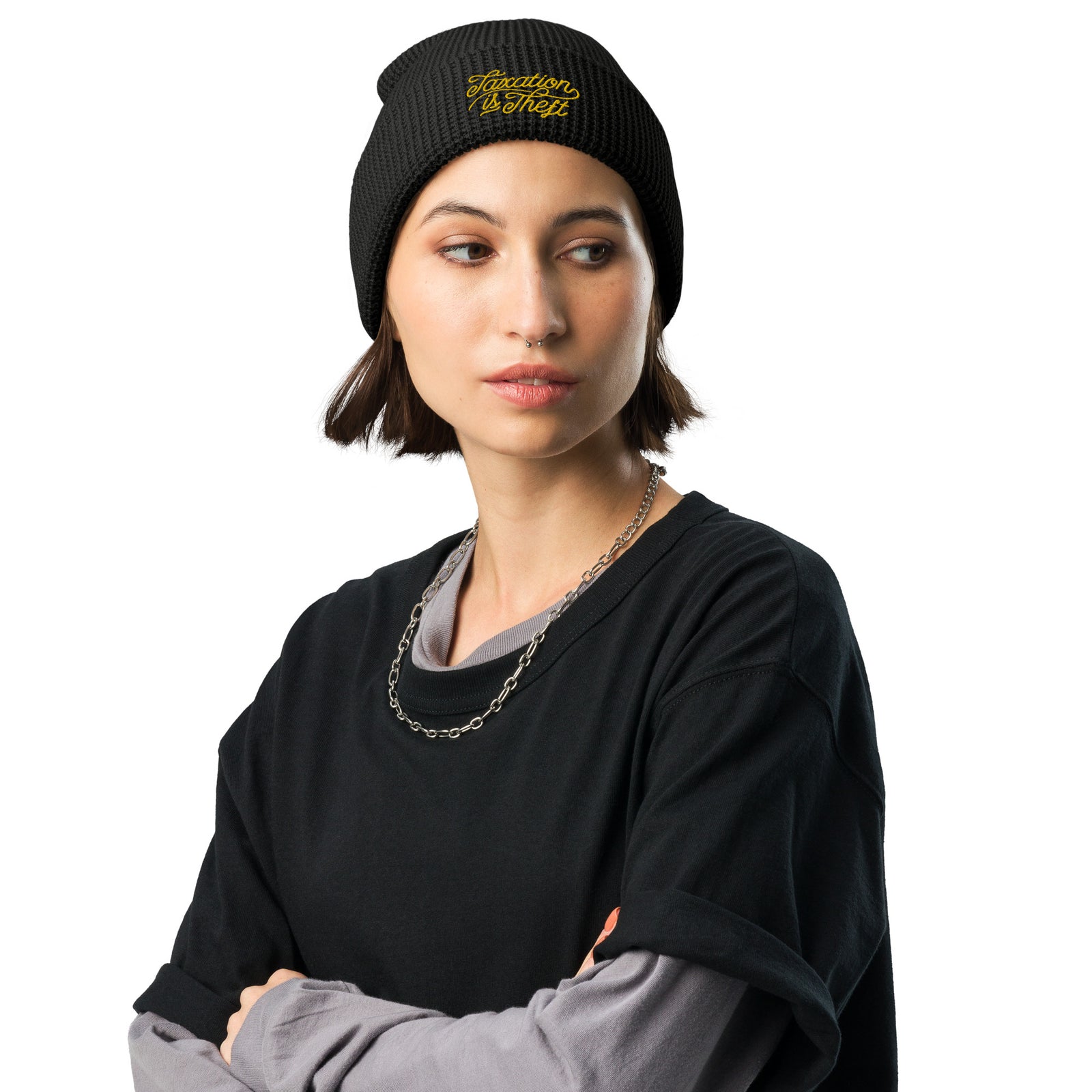 Taxation Is Theft Waffle Beanie