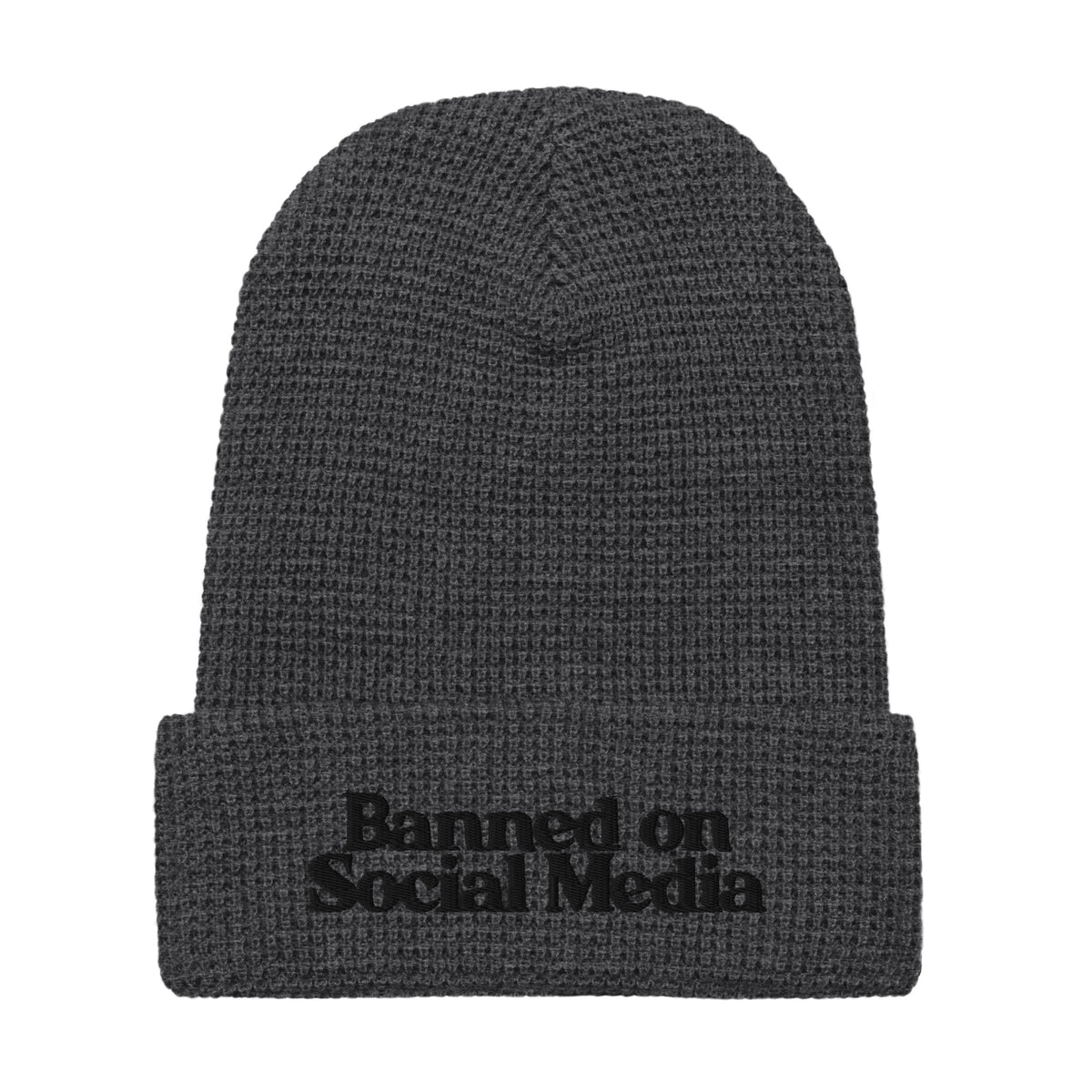 Banned on Social Media Waffle Beanie