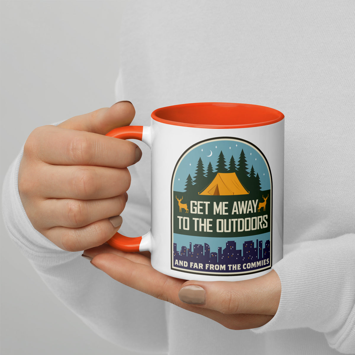 Get Me Away to the Outdoors and Away from Commies Mug