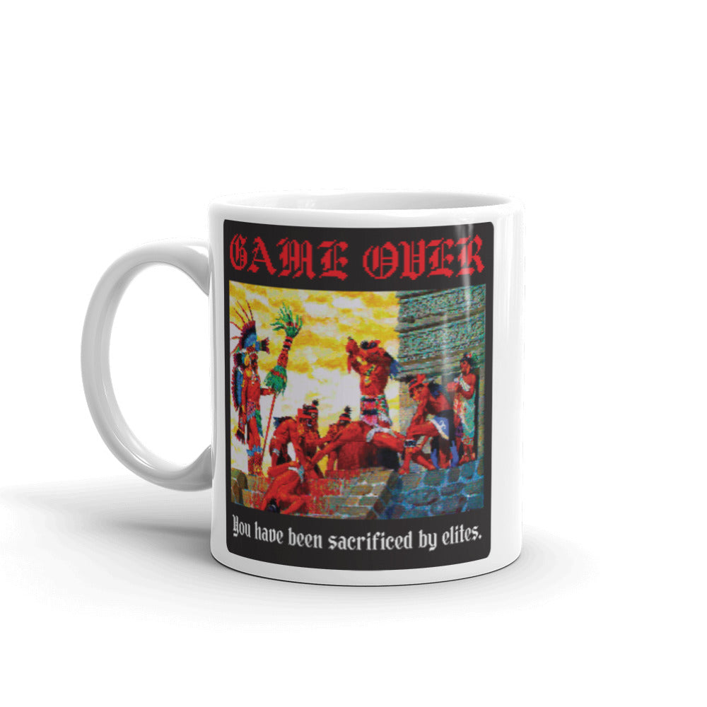 Game Over You Have Been Sacrificed By Elites Pixel Art Mug