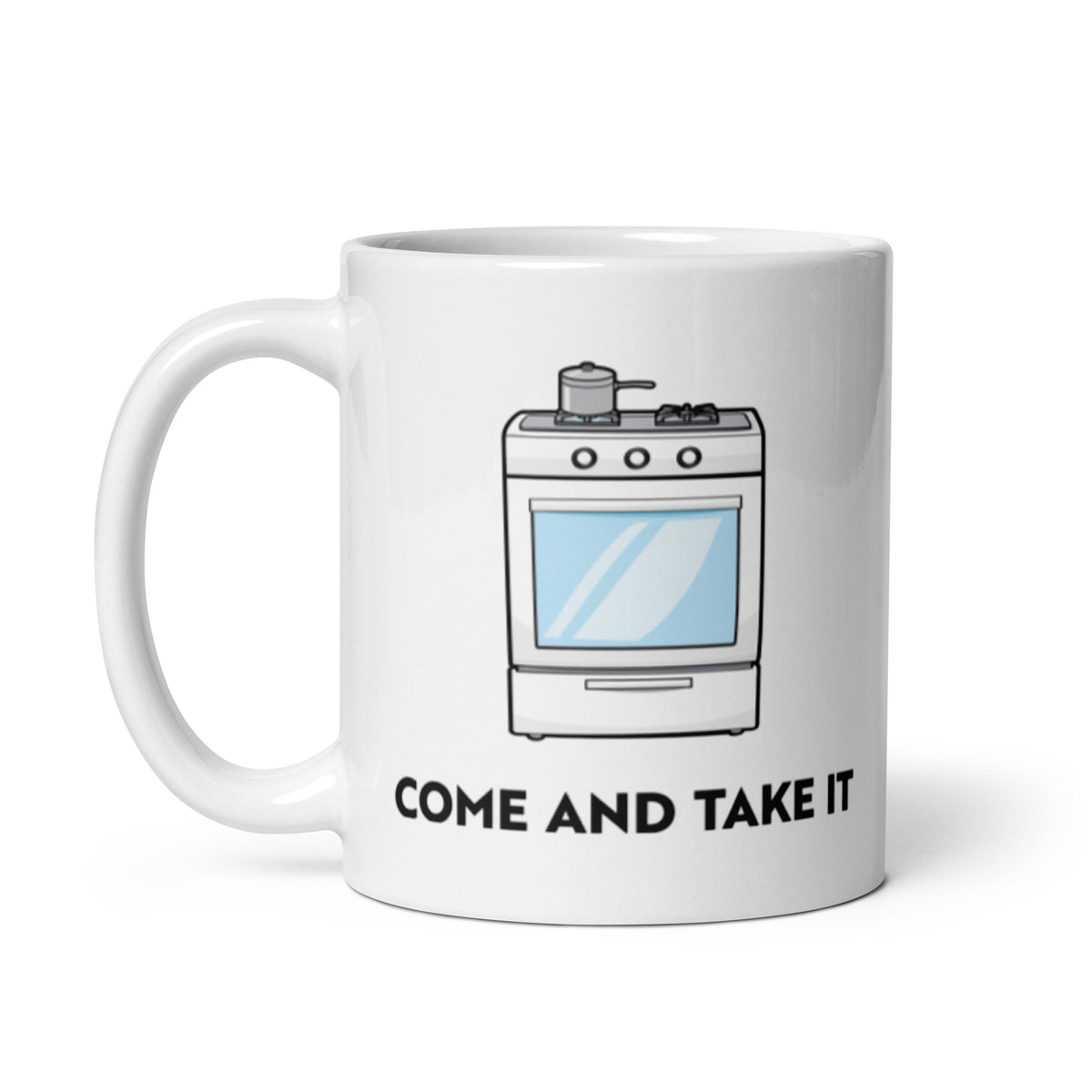 Gas Stove Come and Take It White Mug