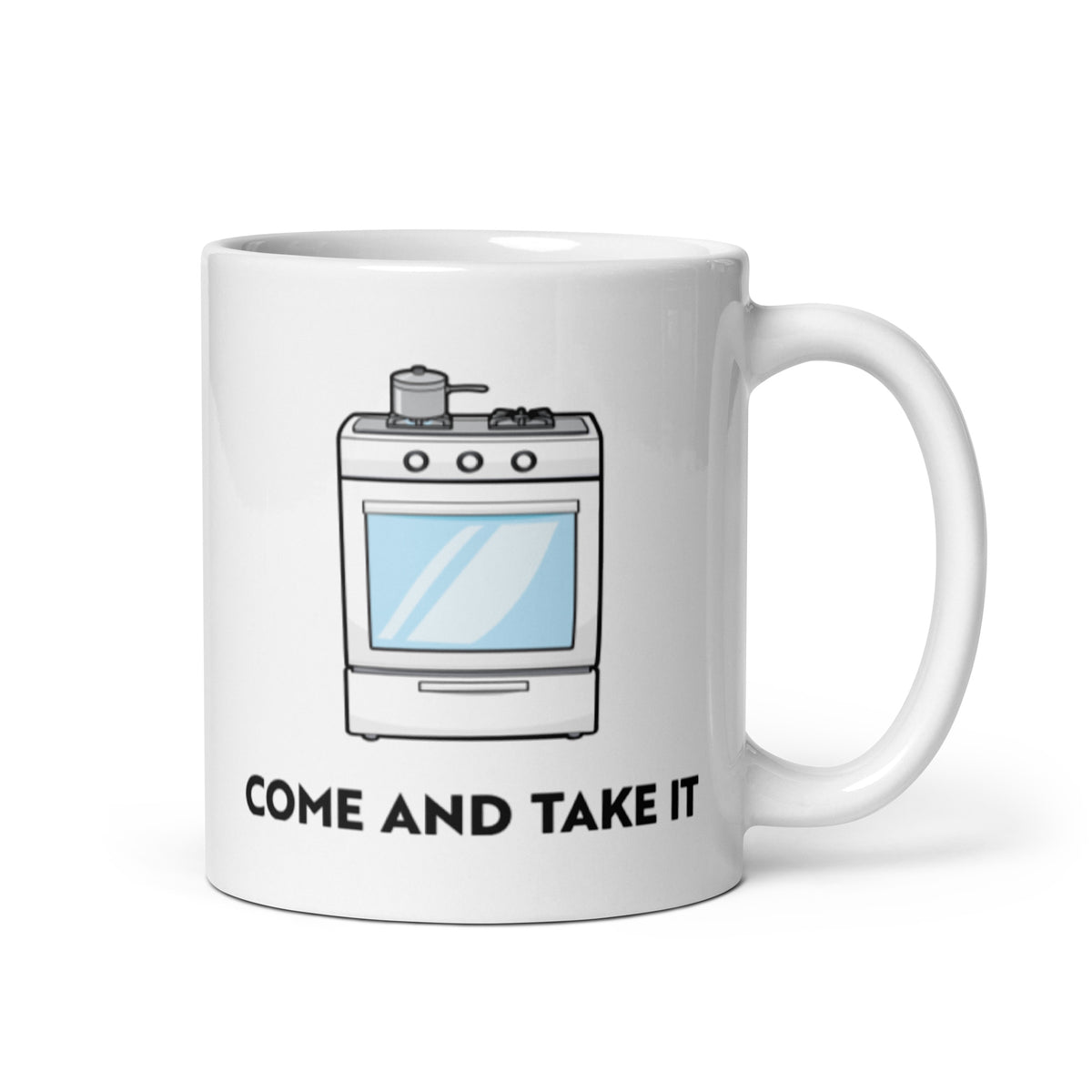 Gas Stove Come and Take It White Mug