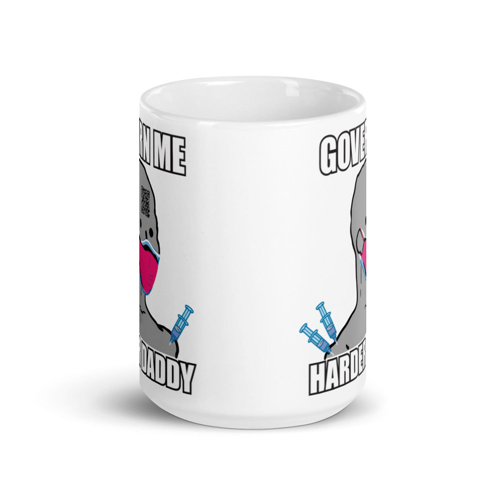 Govern Me Harder Daddy White glossy mug
