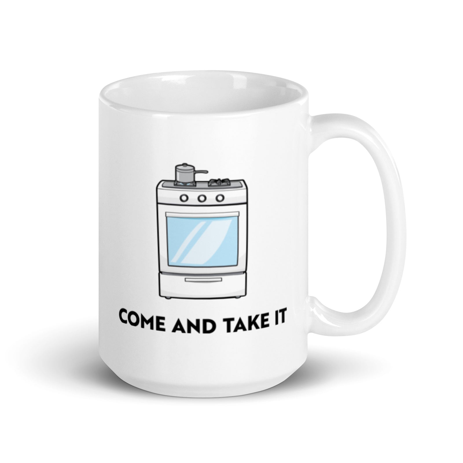 Gas Stove Come and Take It White Mug