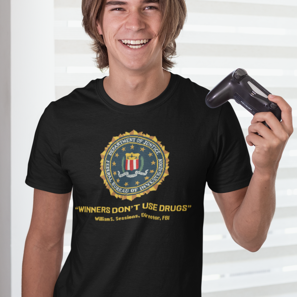 Winners Don't Use Drugs 1990s Videogame T-Shirt