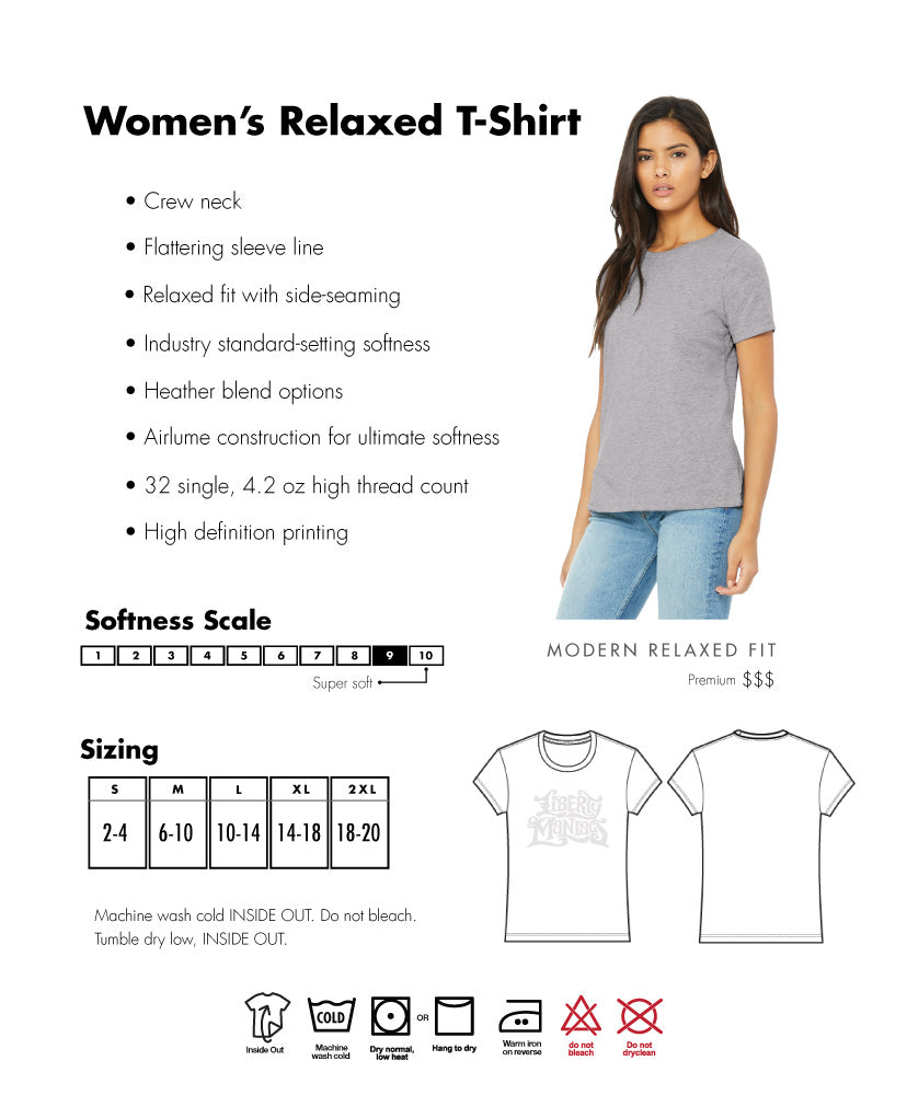 Sizing Line-Up for Bella Women's V-Neck T-shirt - Standard  Sizes