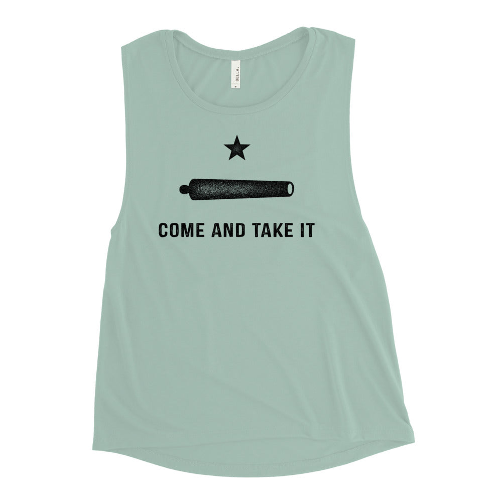 Gonzalez Come and Take It Ladies’ Flowy Muscle Tank