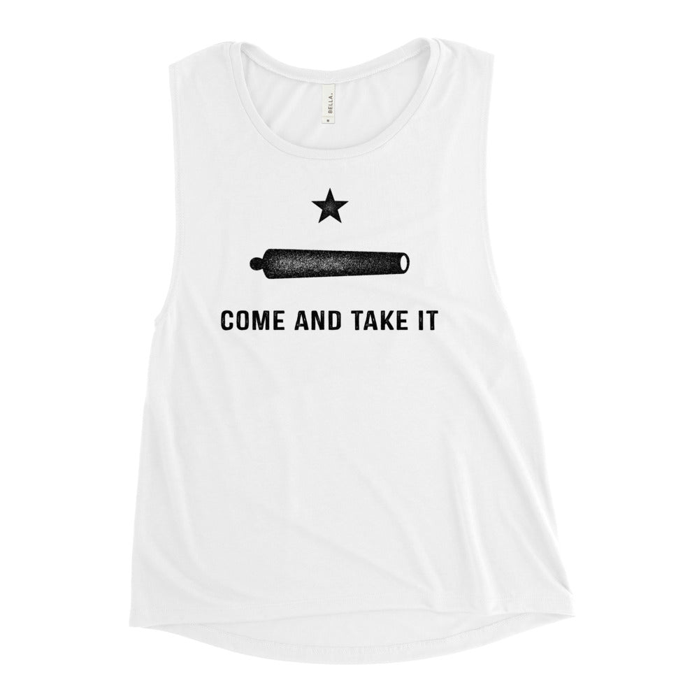 Gonzalez Come and Take It Ladies’ Flowy Muscle Tank