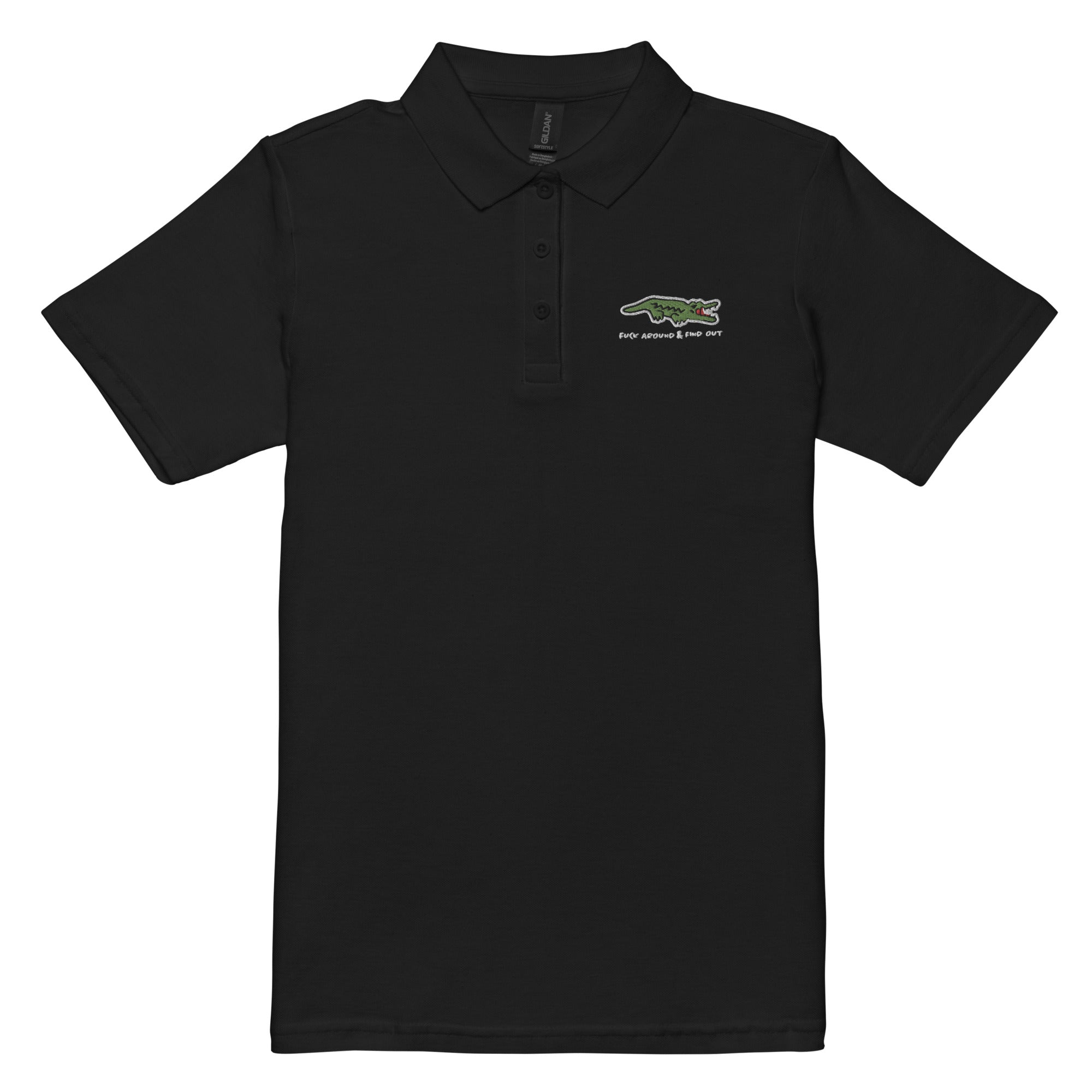 F Around and Find Out Alligator Women’s Pique Polo Shirt