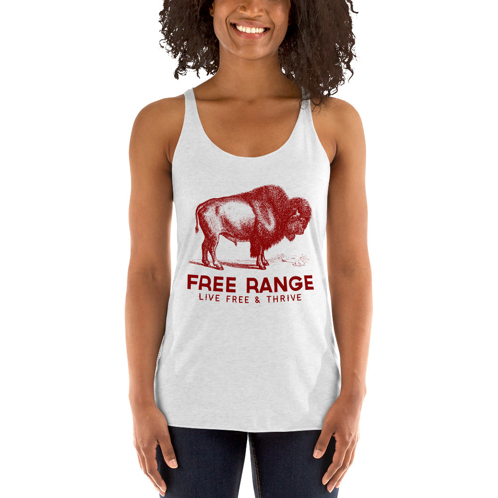 Free Range Live Free & Thrive Women's Racerback Tank