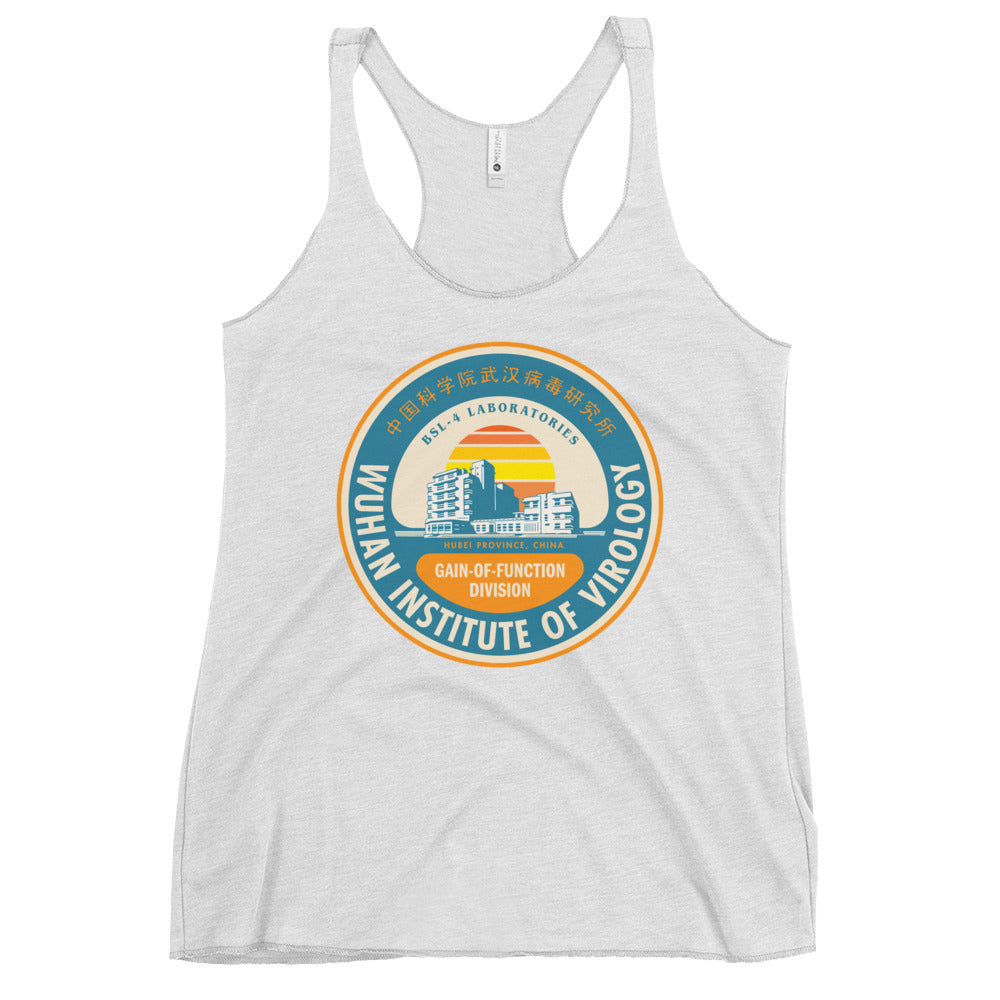 Wuhan Institute of Virology Parody Women's Racerback Tank