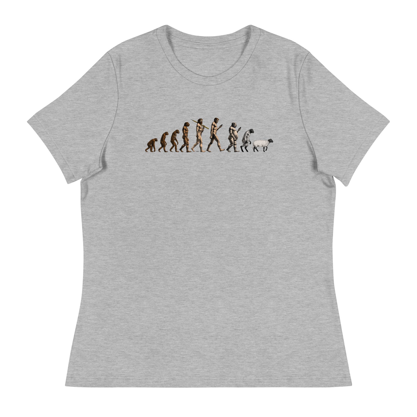 March of Devolution Sheeple Women's Relaxed T-Shirt