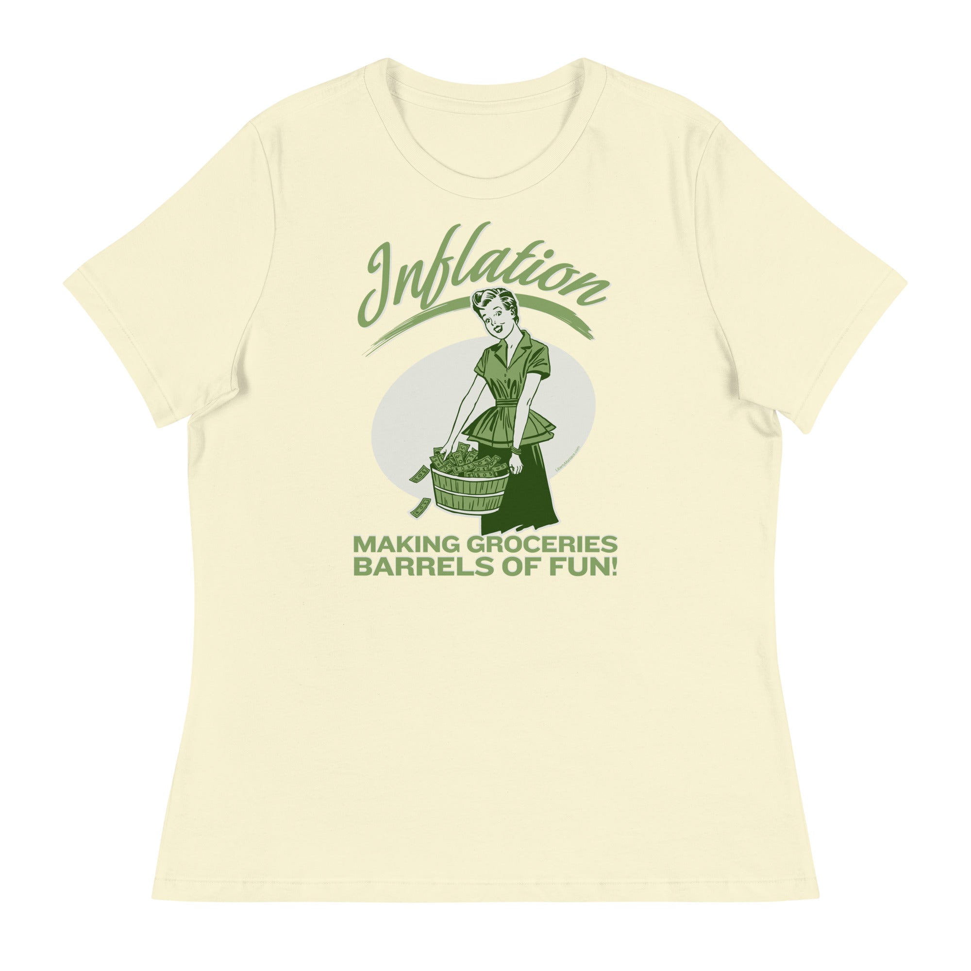 Inflation Making Groceries Barrels of Fun Women's Relaxed T-Shirt