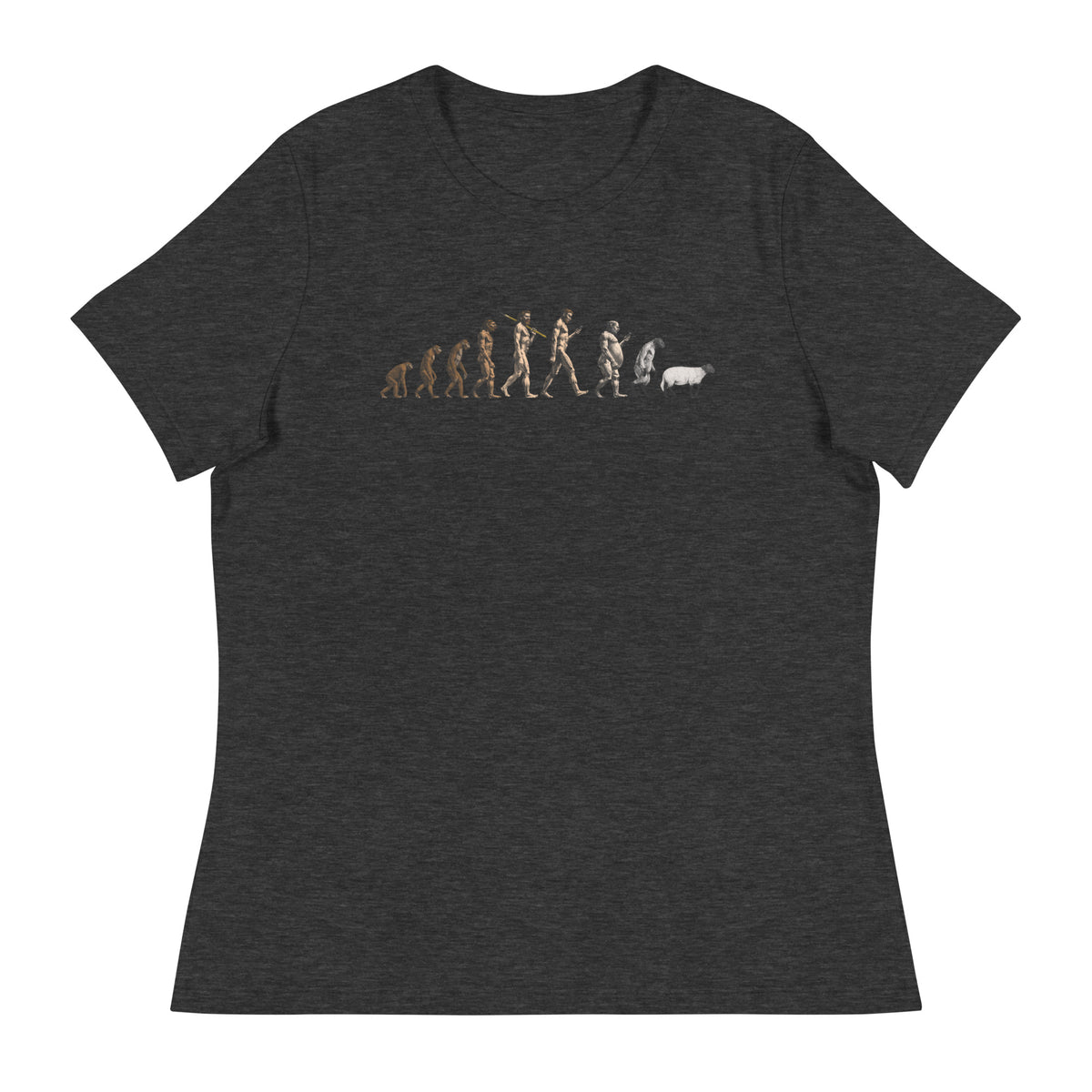 March of Devolution Sheeple Women&#39;s Relaxed T-Shirt