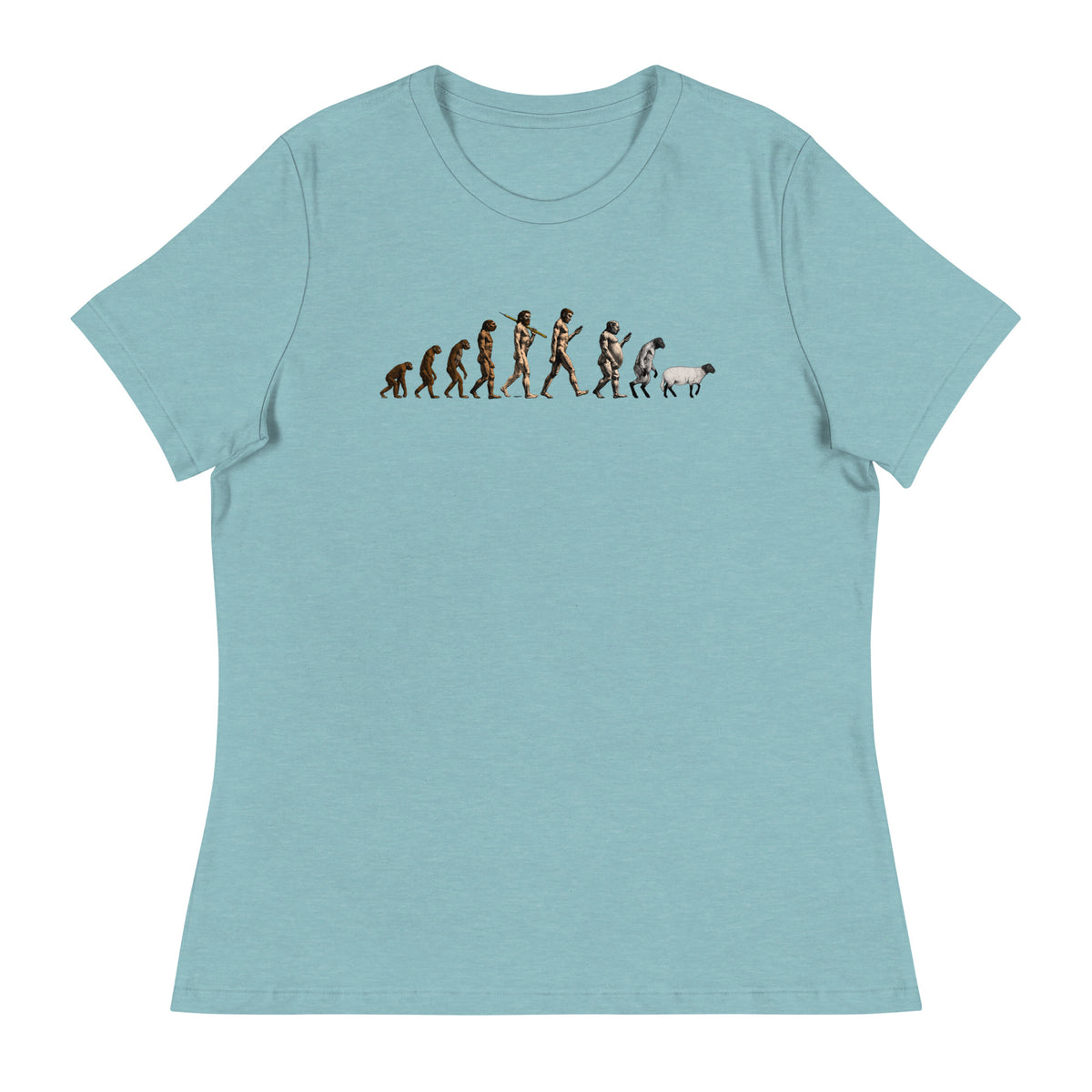 March of Devolution Sheeple Women&#39;s Relaxed T-Shirt