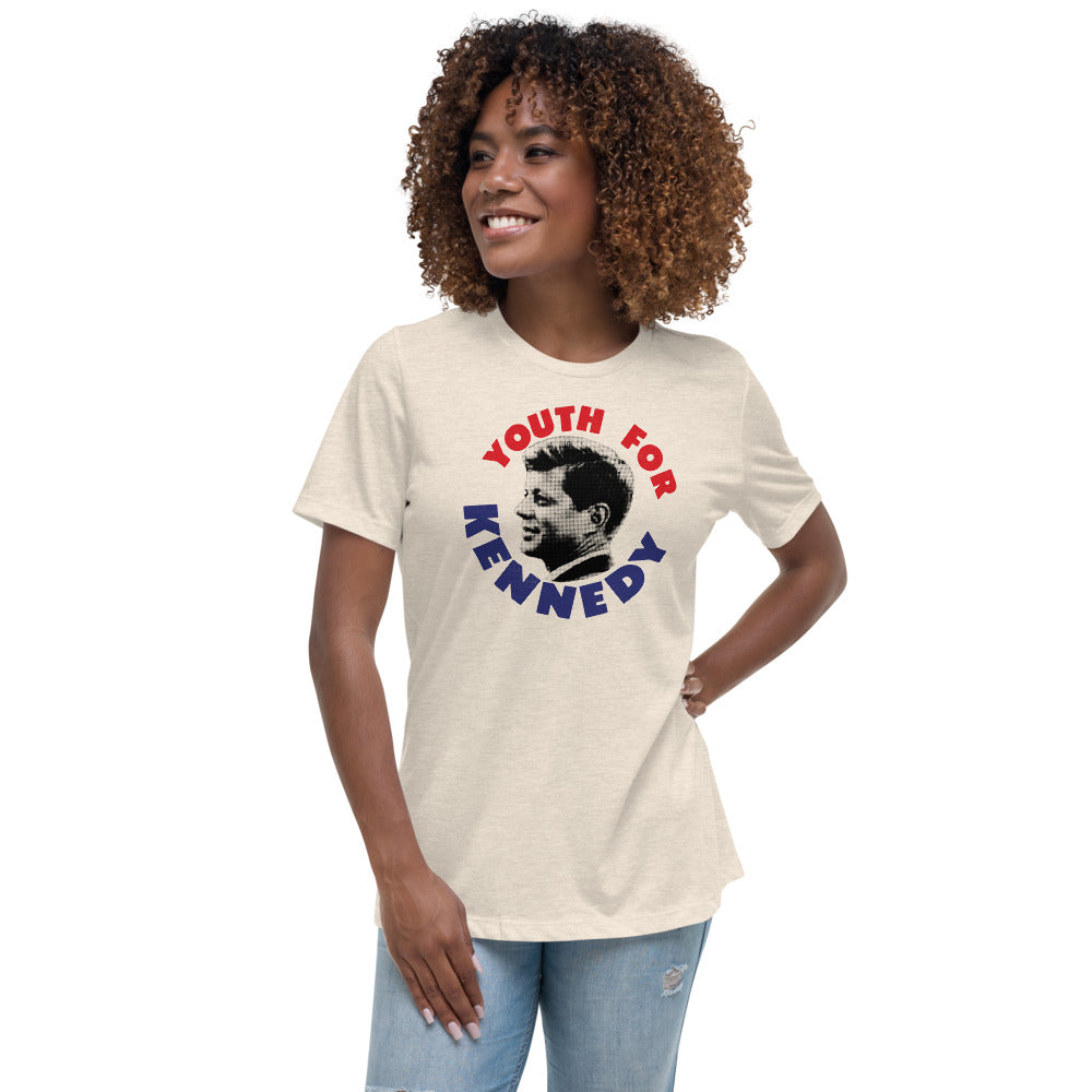 Youth For Kennedy Retro Campaign Women&#39;s Relaxed T-Shirt