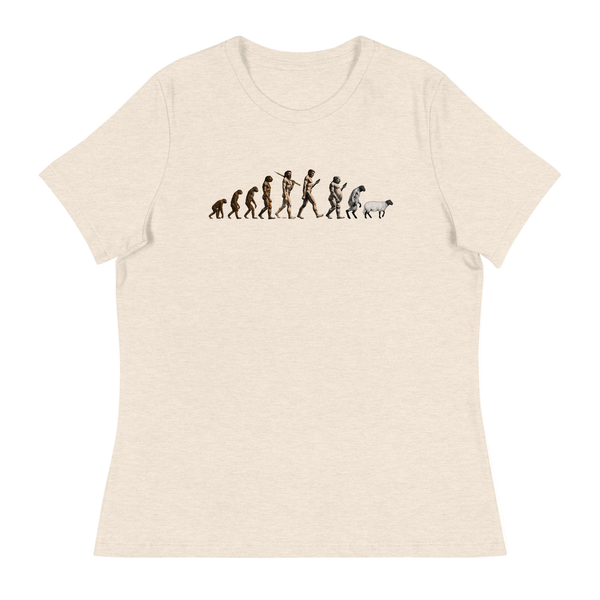 March of Devolution Sheeple Women&#39;s Relaxed T-Shirt