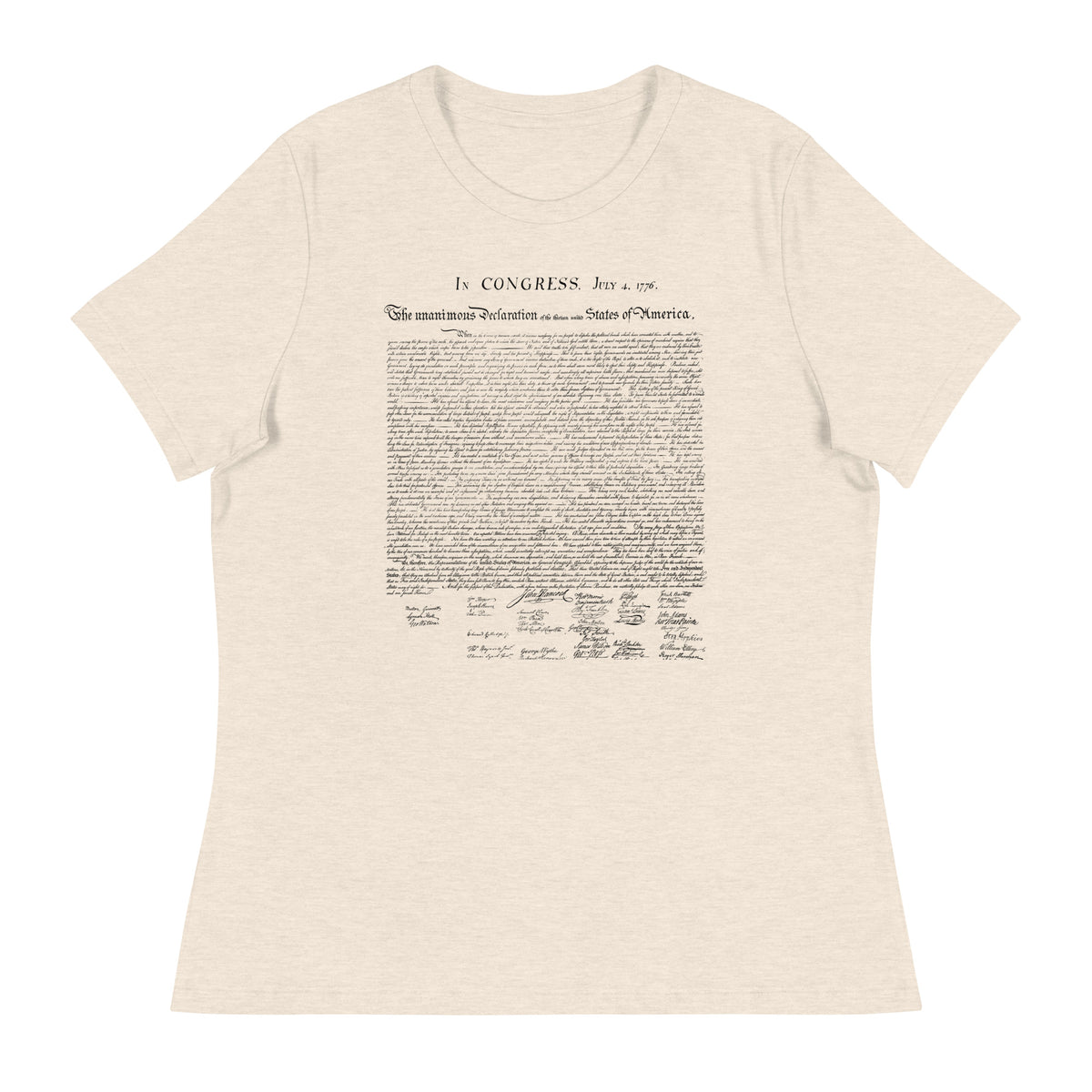 4th Of July Declaration Of Independence Ladies Shirt