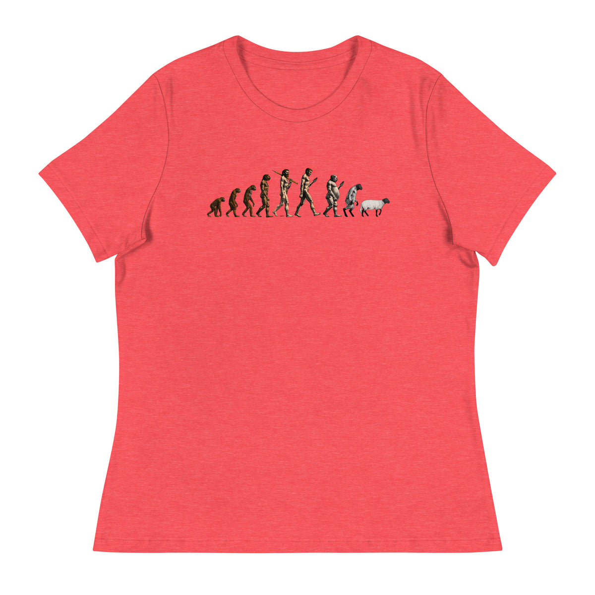March of Devolution Sheeple Women&#39;s Relaxed T-Shirt