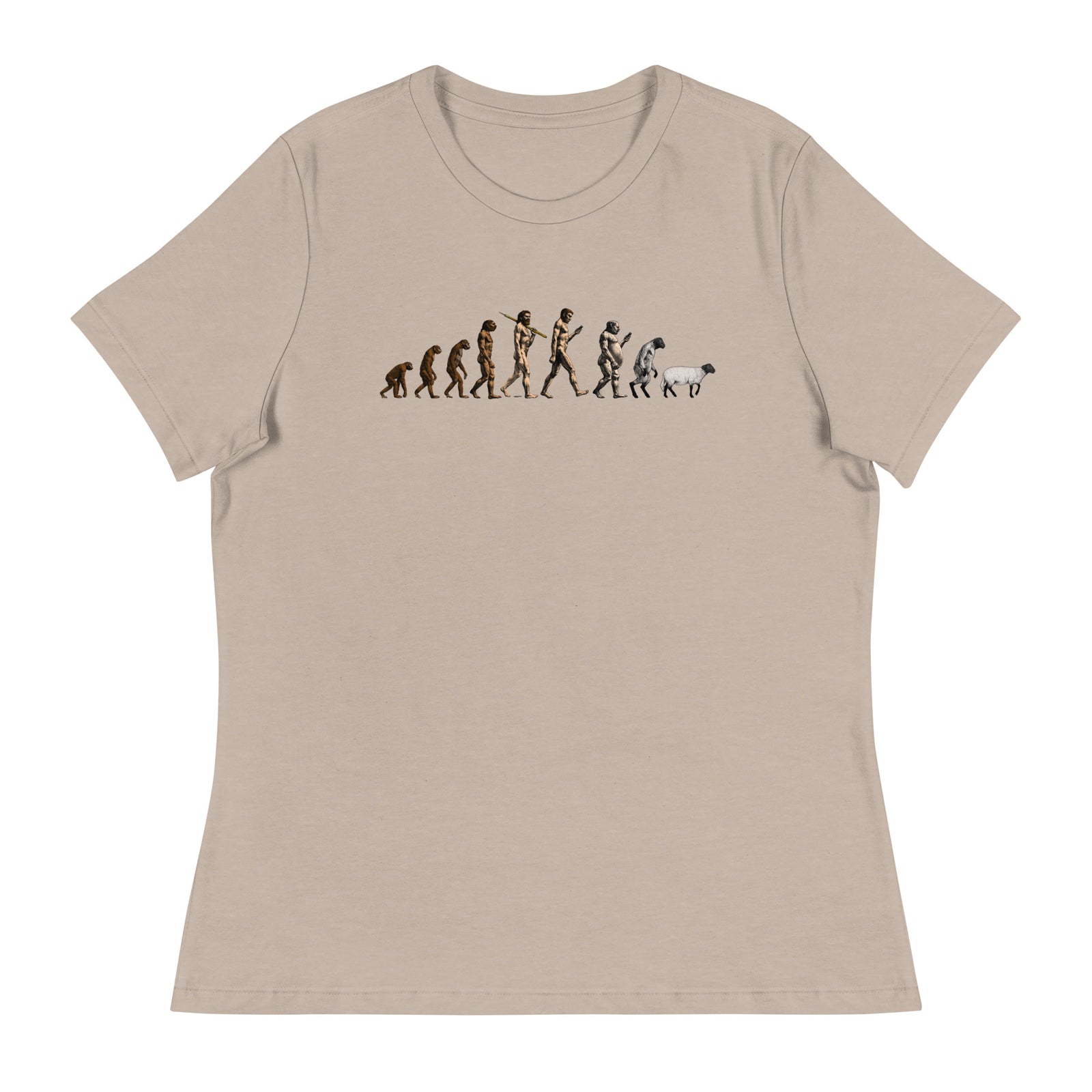 March of Devolution Sheeple Women's Relaxed T-Shirt