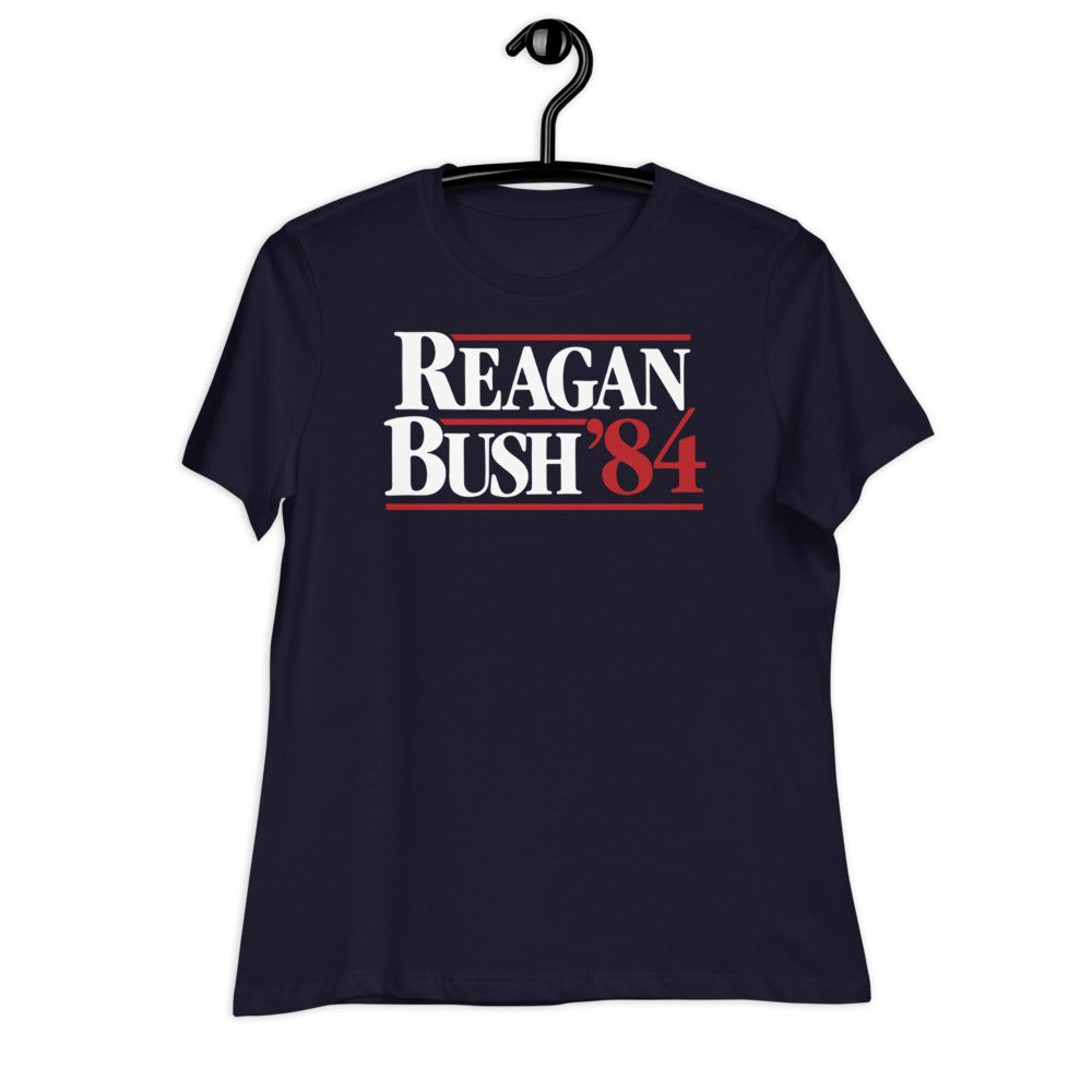 Reagan Bush 1984 Retro Campaign Women&#39;s Relaxed T-Shirt