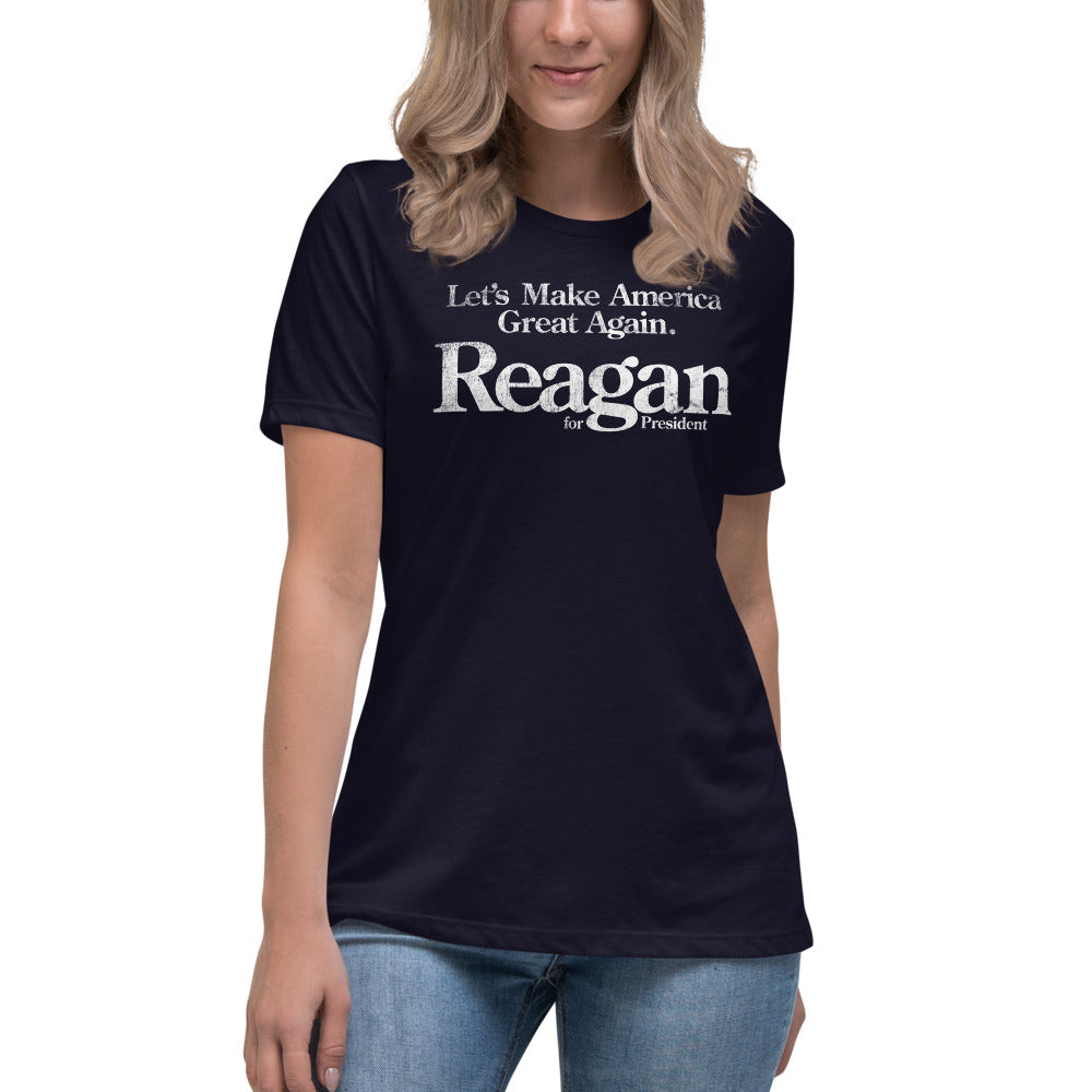 Reagan 1980 MAGA Reproduction Campaign Women&#39;s Relaxed T-Shirt