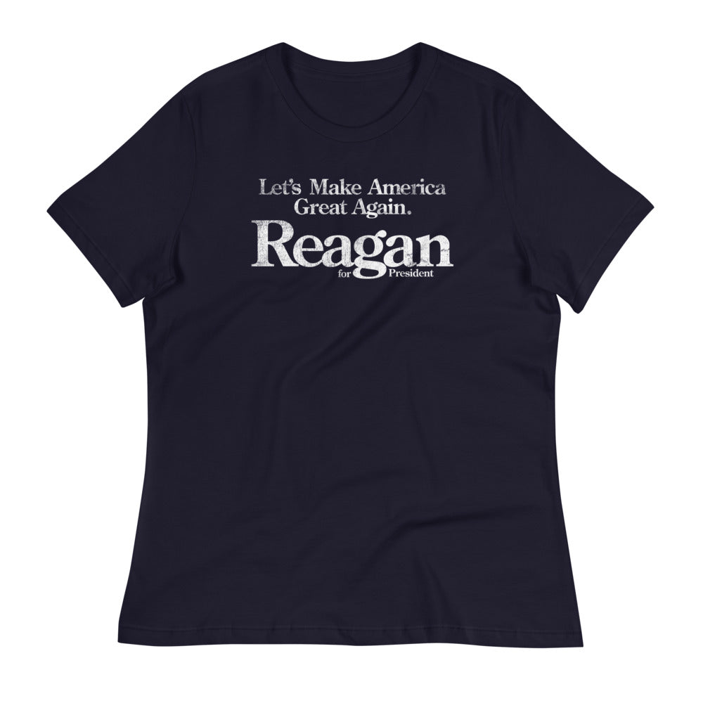 Reagan 1980 MAGA Reproduction Campaign Women&#39;s Relaxed T-Shirt