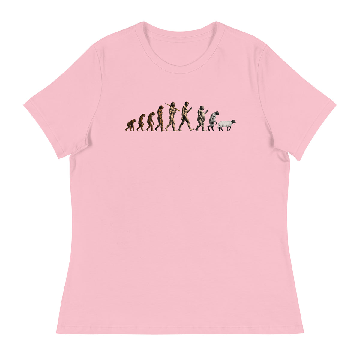 March of Devolution Sheeple Women&#39;s Relaxed T-Shirt