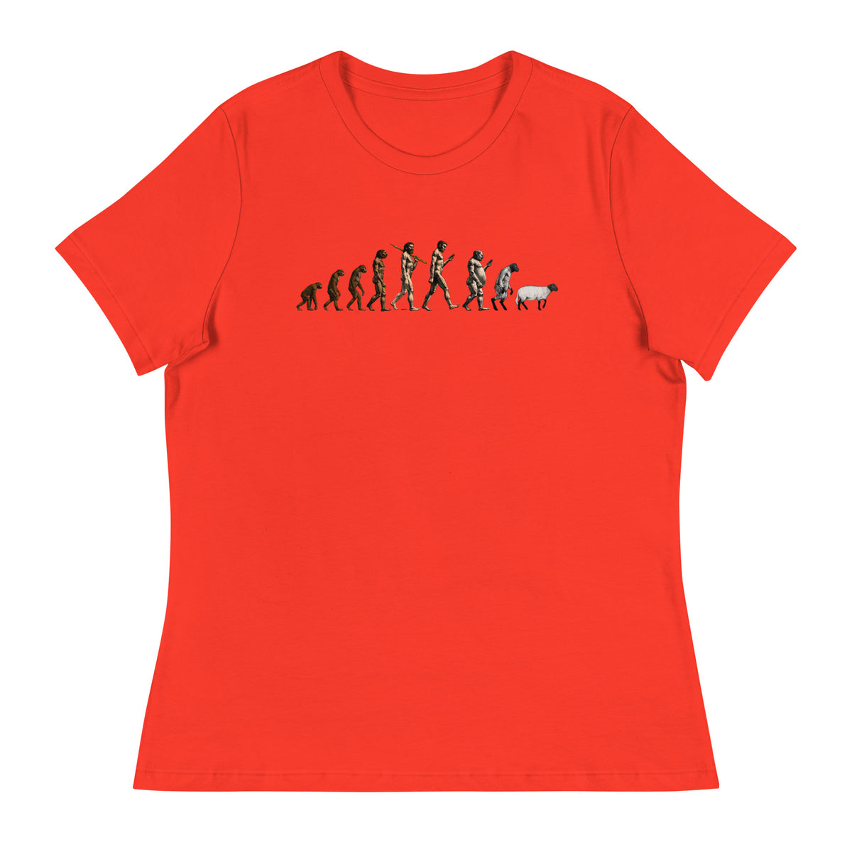 March of Devolution Sheeple Women&#39;s Relaxed T-Shirt