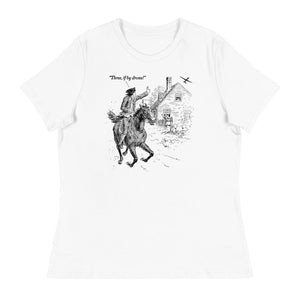 Three If By Drone Paul Revere's Ride Women's Relaxed T-Shirt