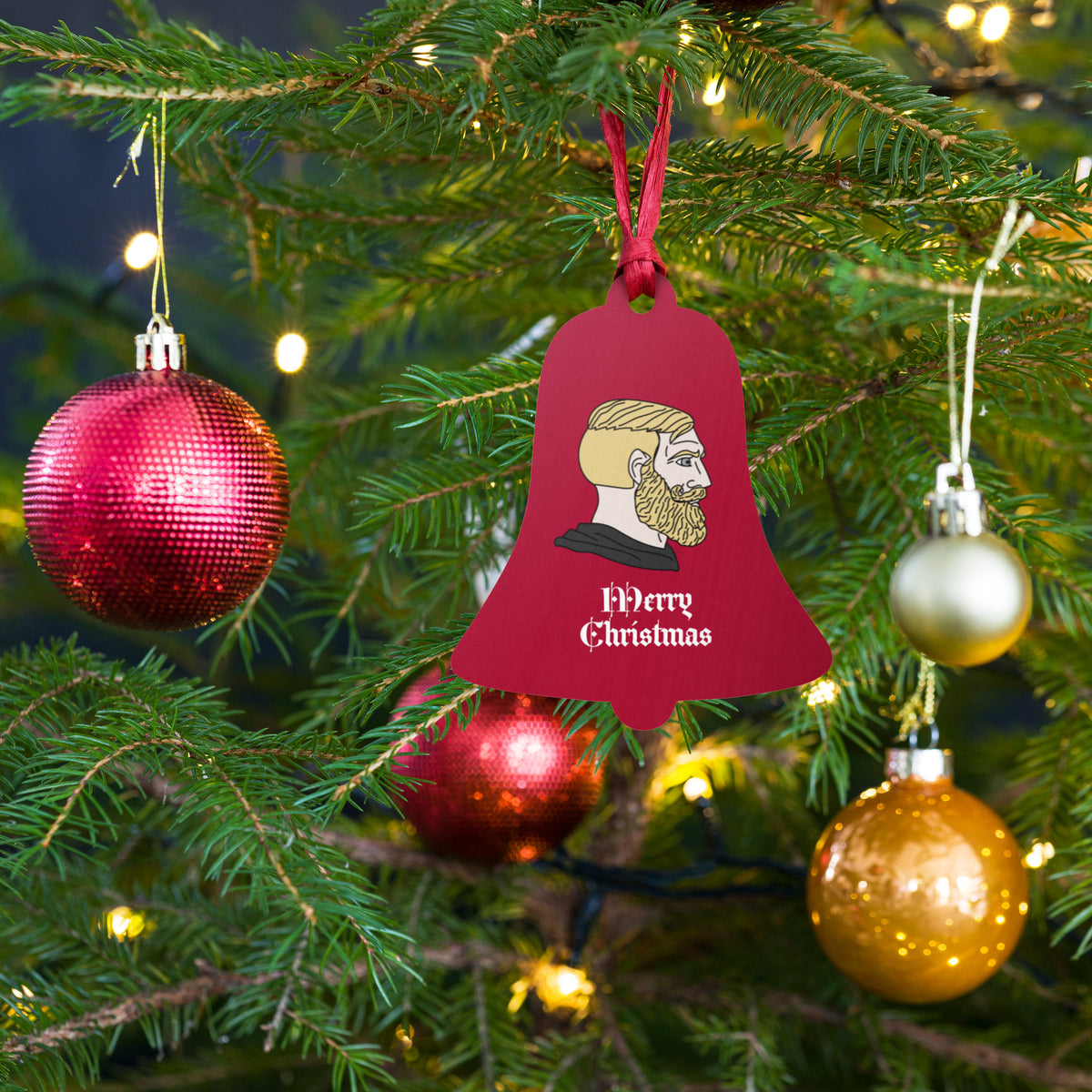 Chad Merry Christmas Wooden ornaments