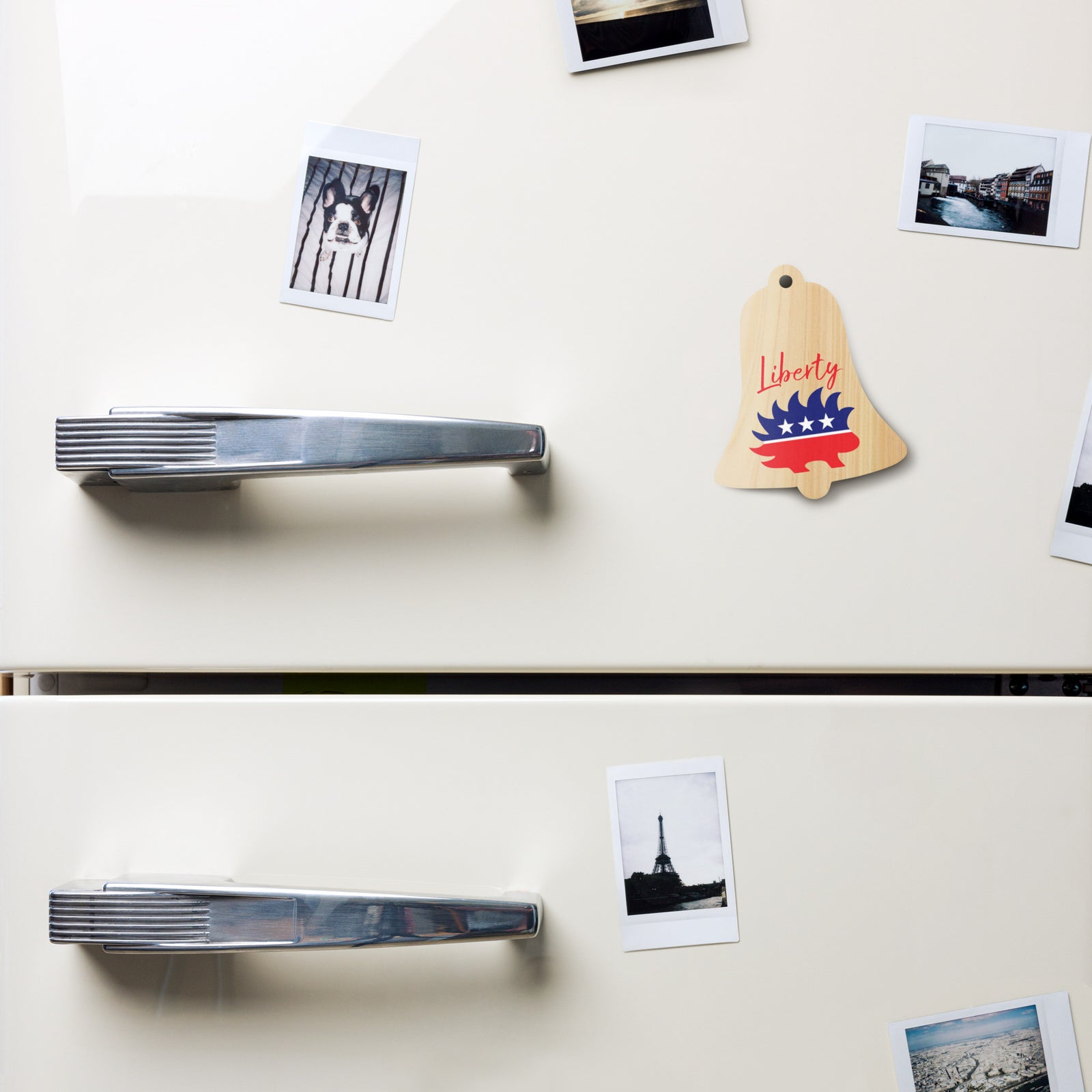 Liberty Bell Porcupine Wooden Ornaments