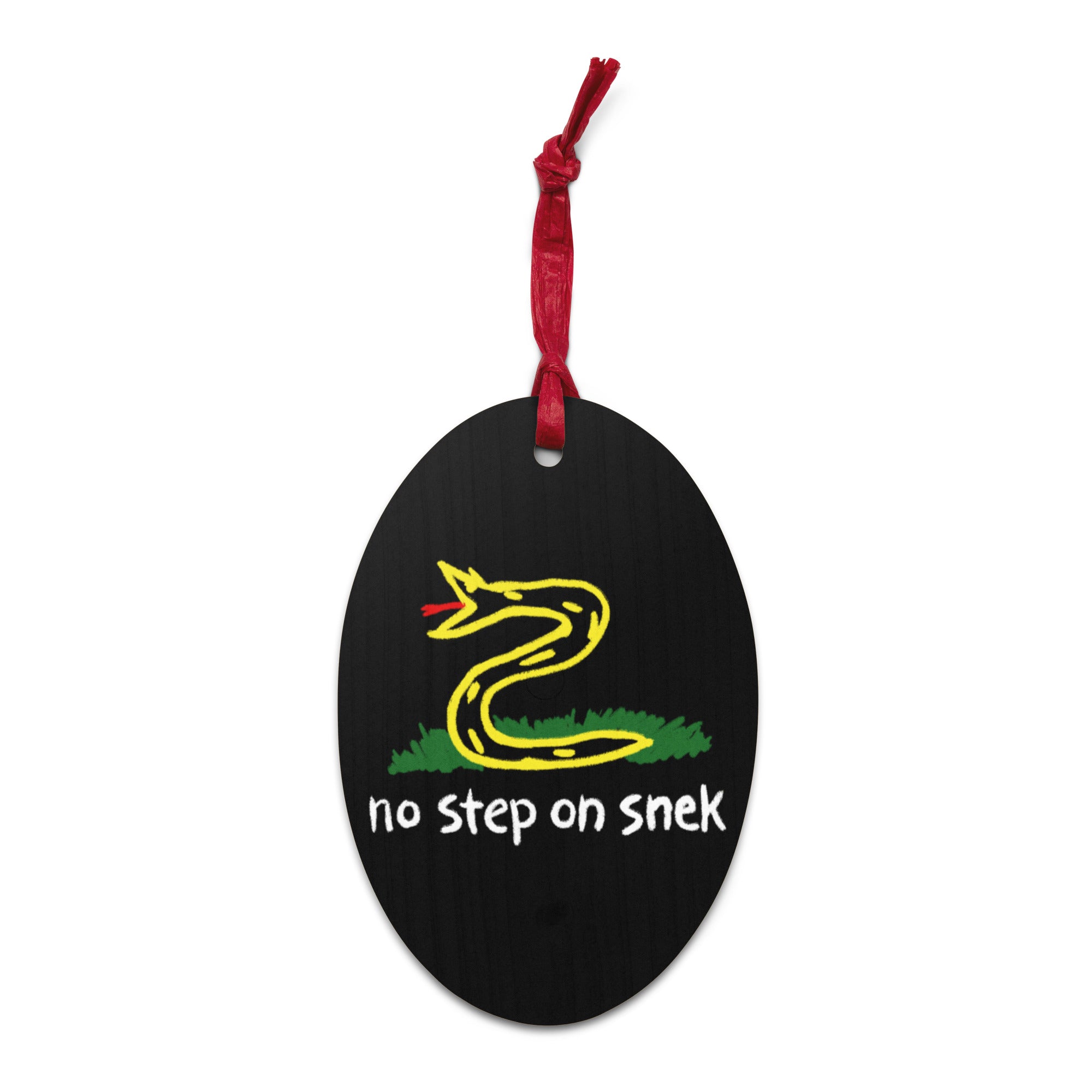 No Step On Sneck Wooden Ornaments