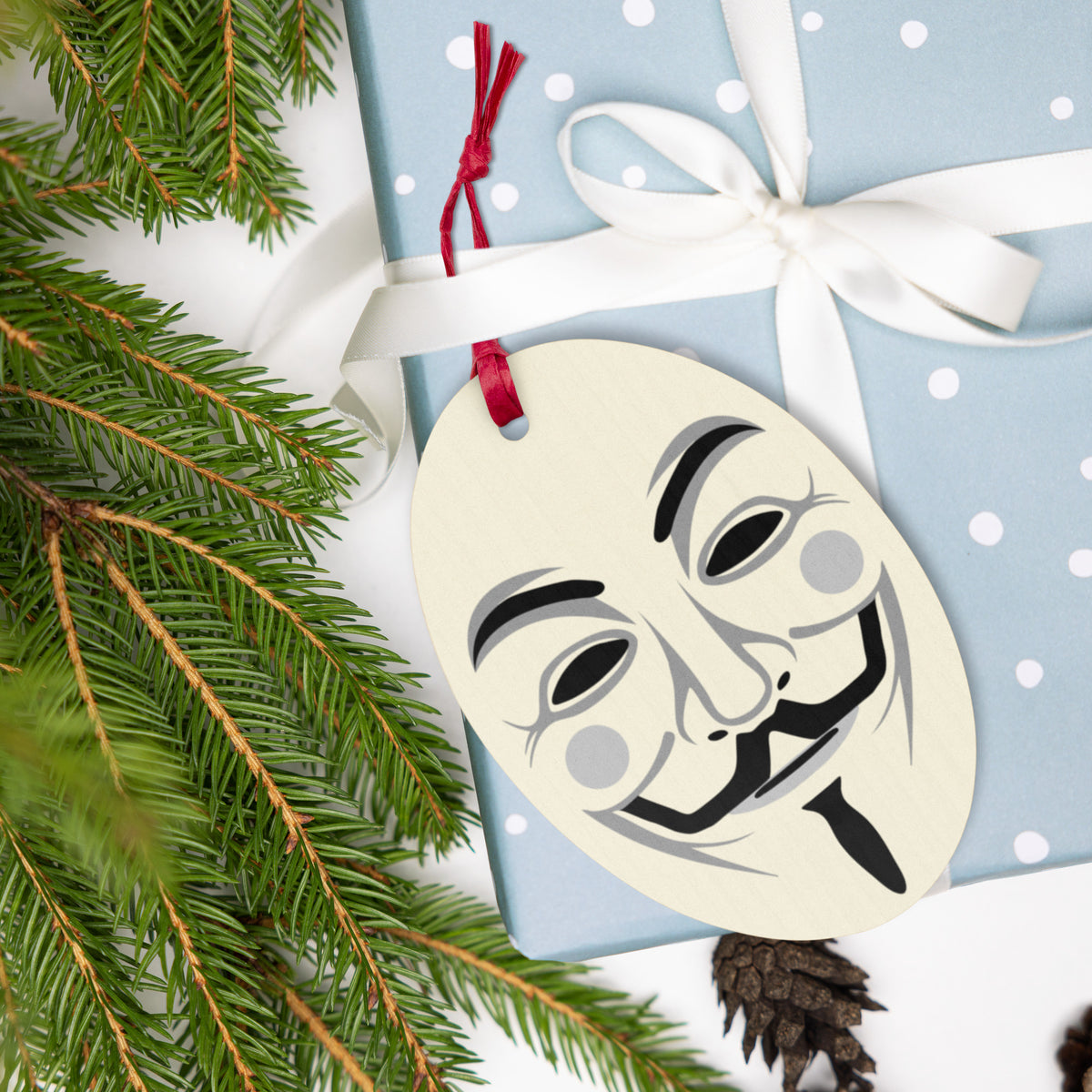 V Mask Wooden Ornaments