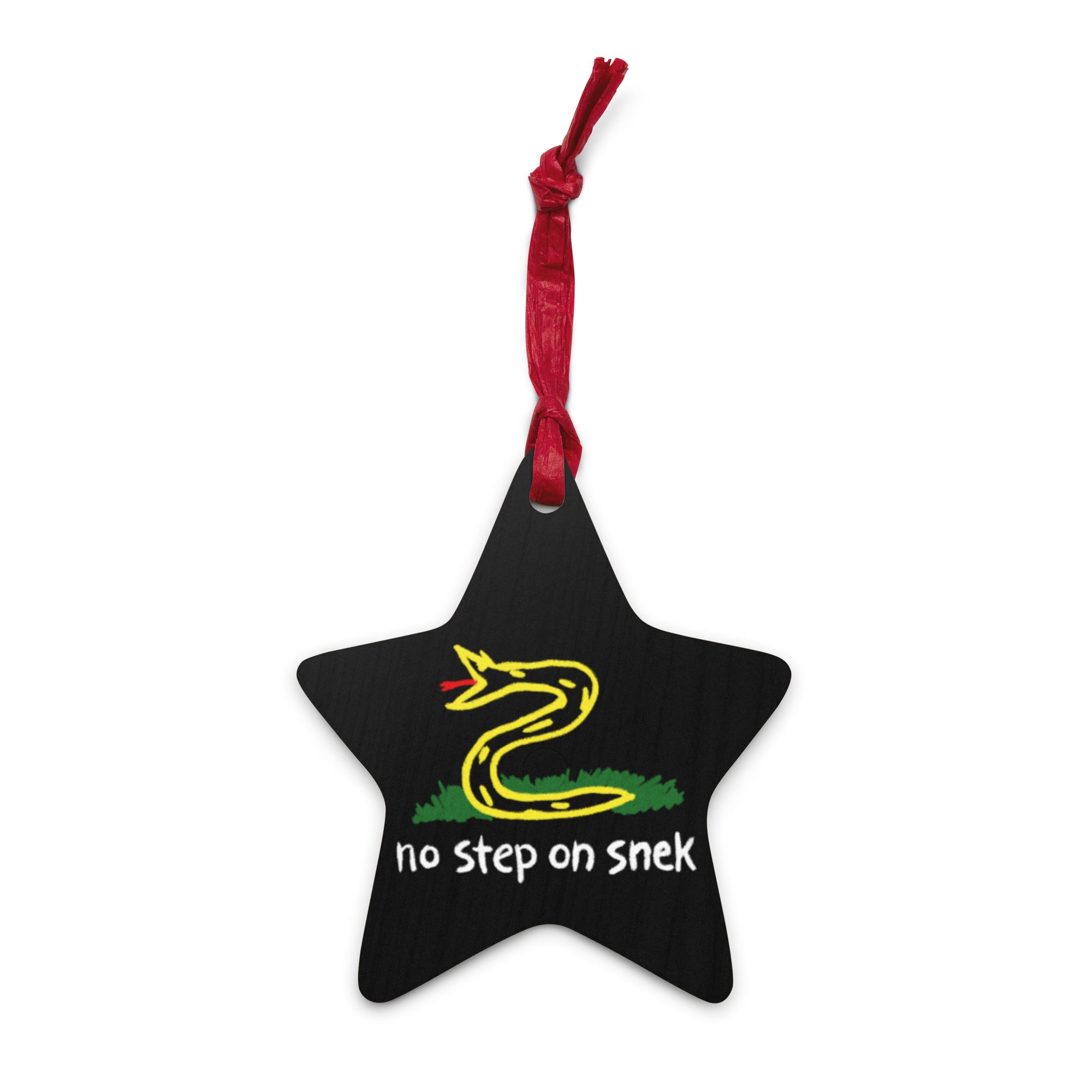 No Step On Sneck Wooden Ornaments