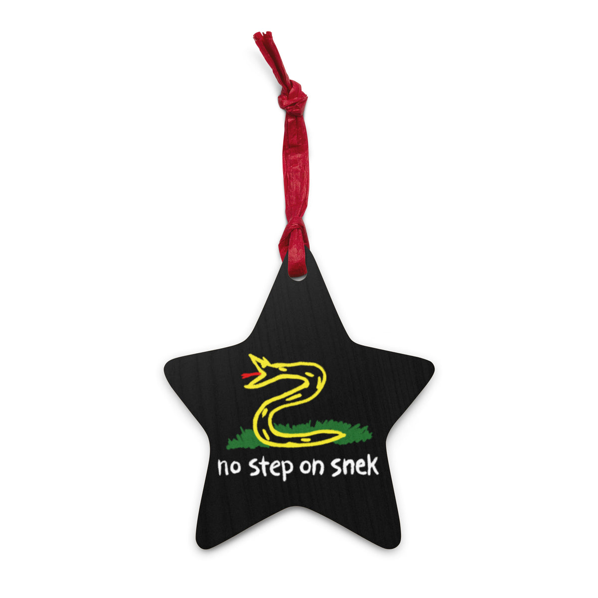 No Step On Sneck Wooden Ornaments