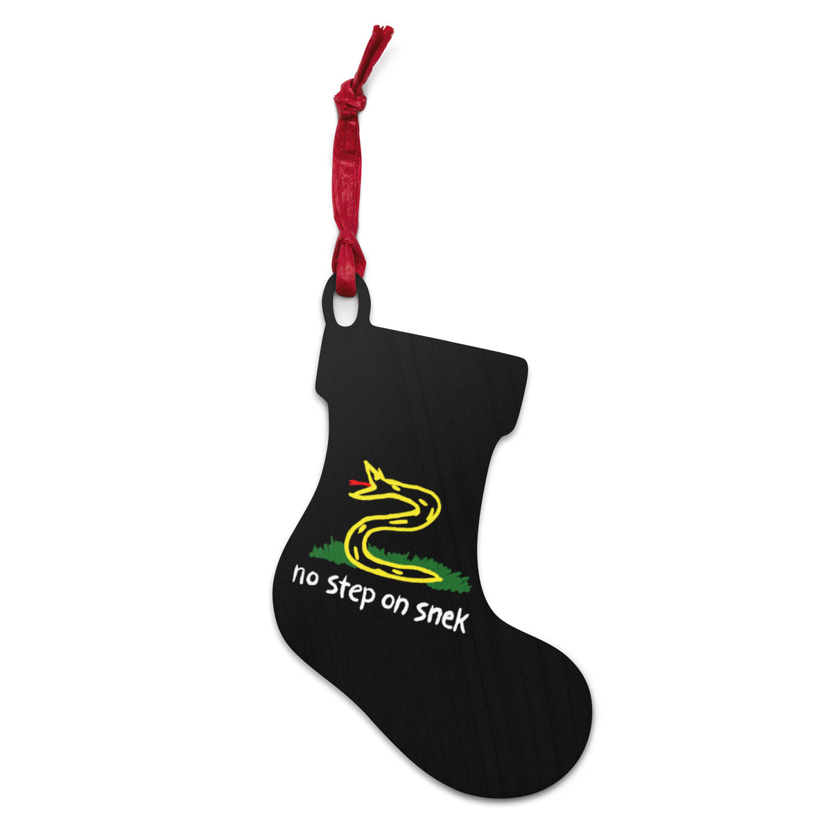 No Step On Sneck Wooden Ornaments