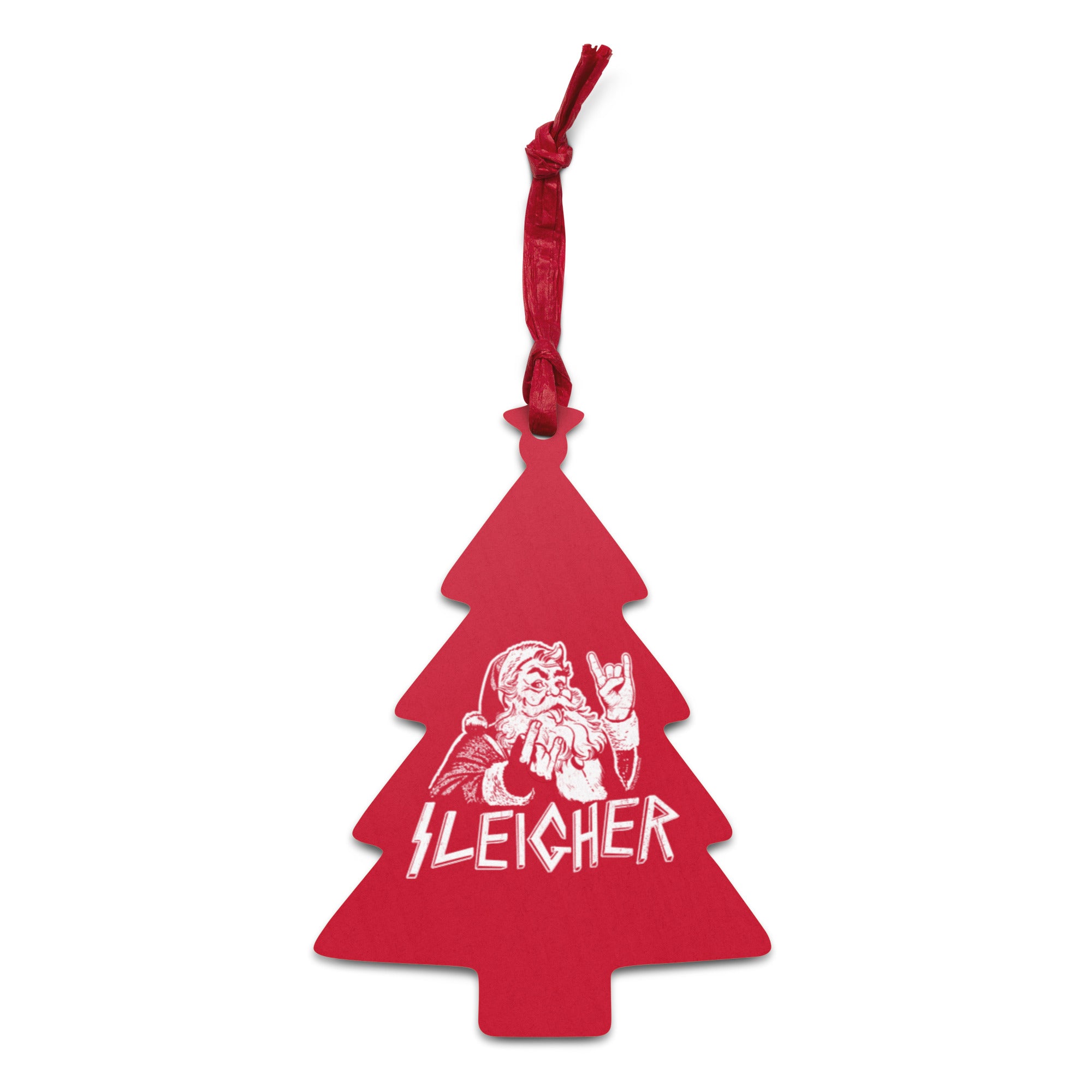 Sleigher Santa Claus Christmas Wooden Ornaments