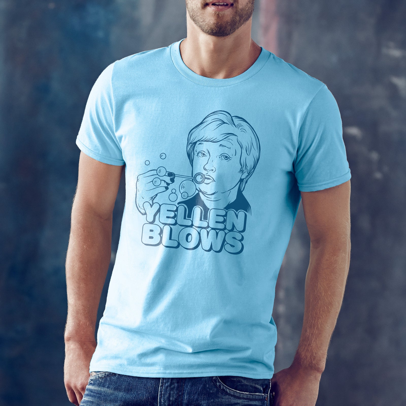 Janet Yellen Blows (Bubbles) T-Shirt