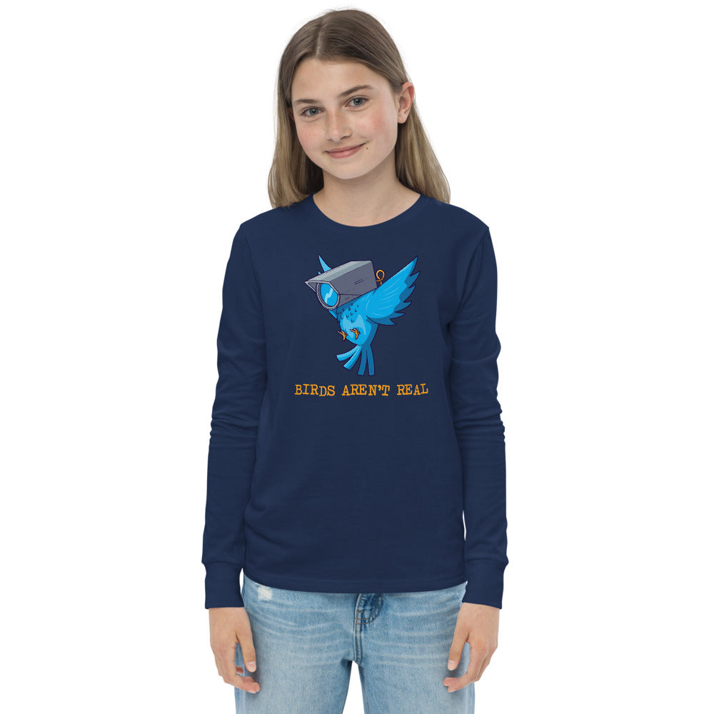 Birds Aren&#39;t Real Youth Llong Sleeve Tee
