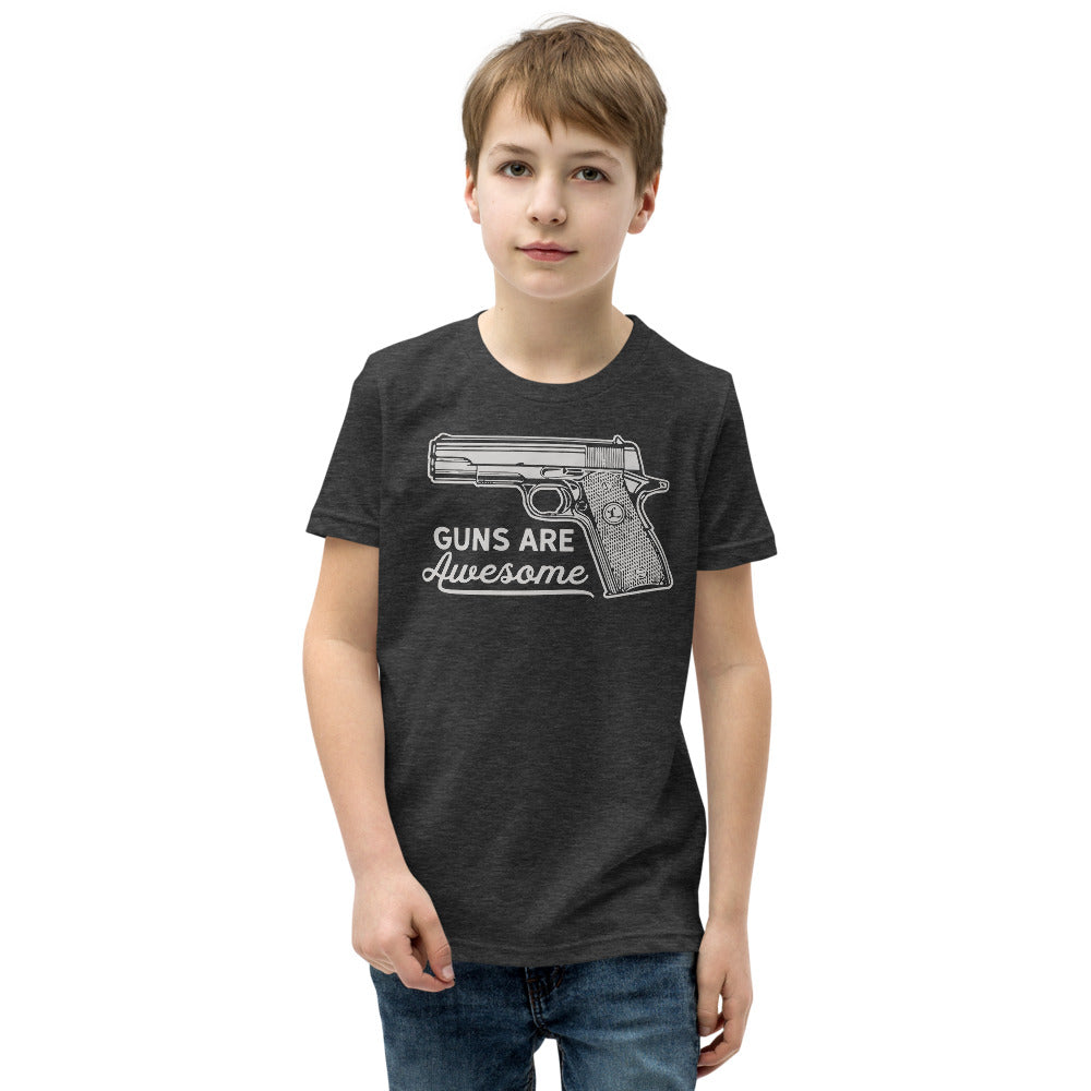 Guns Are Awesome Youth Short Sleeve T-Shirt