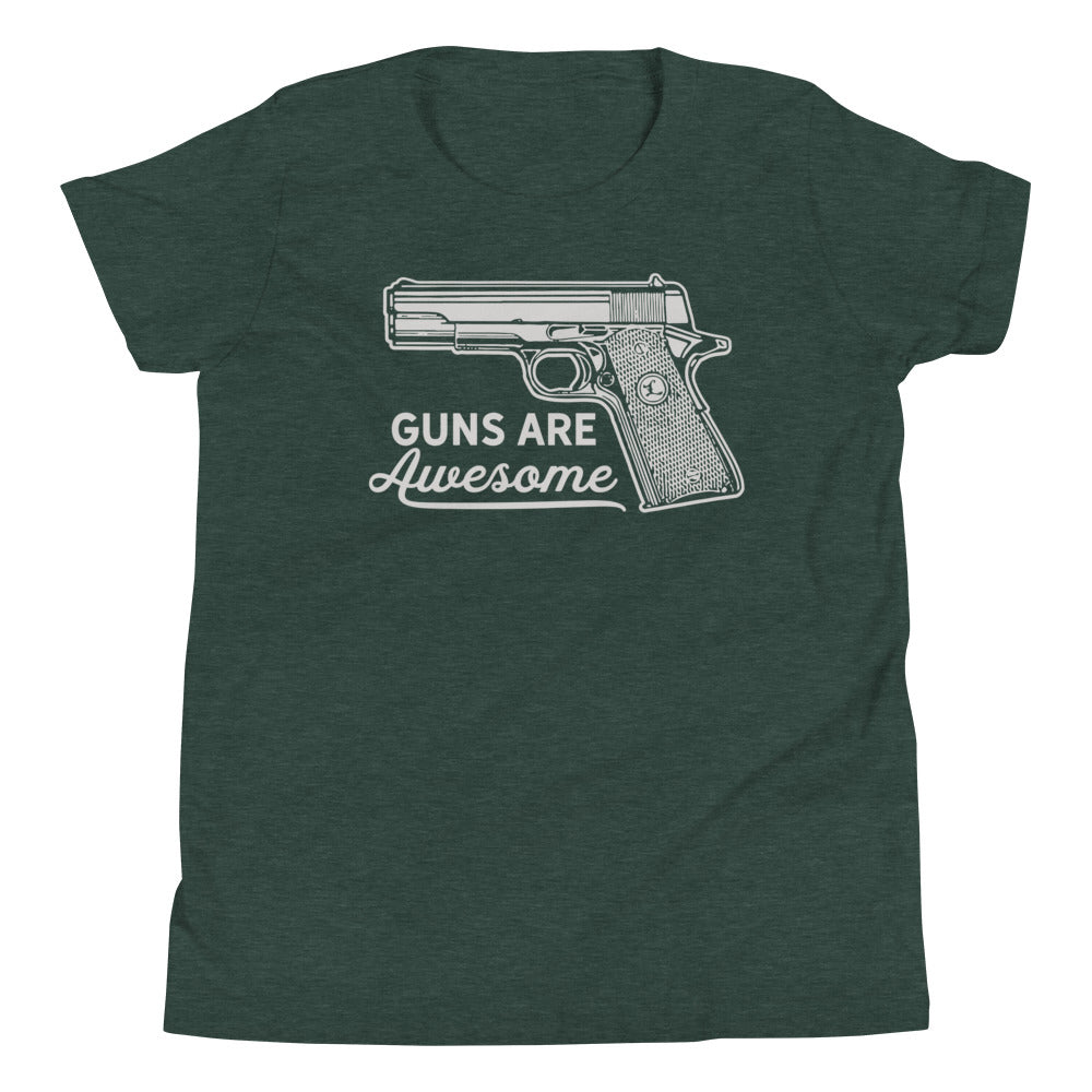 Guns Are Awesome Youth Short Sleeve T-Shirt